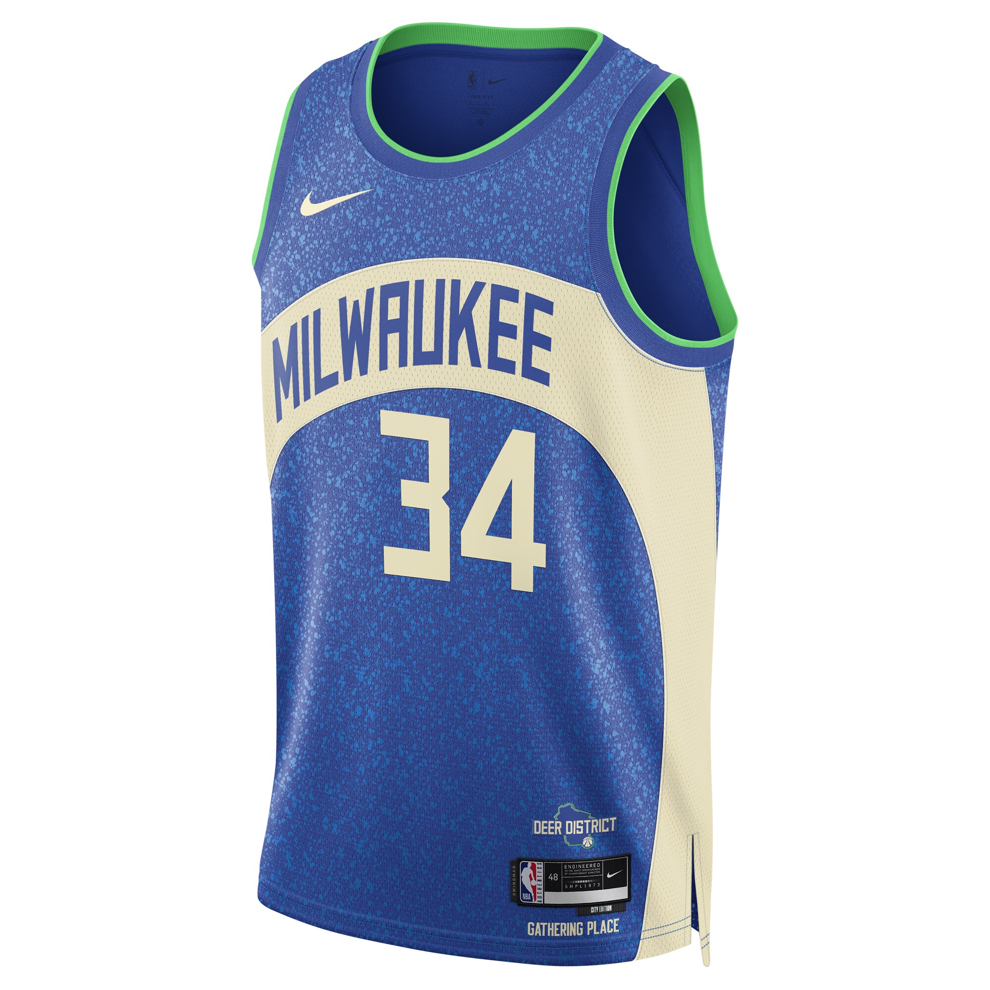 Giannis Antetokounmpo Milwaukee Bucks  Unisex 2023\/24 Swingman Jersey - Blue - City Edition