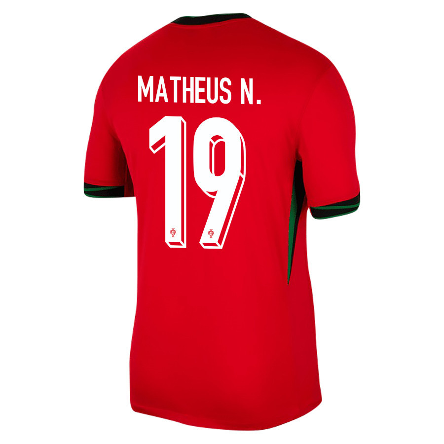 Matheus Nunes 19 Portugal National Team 2024/25 Home Men Jersey - Red