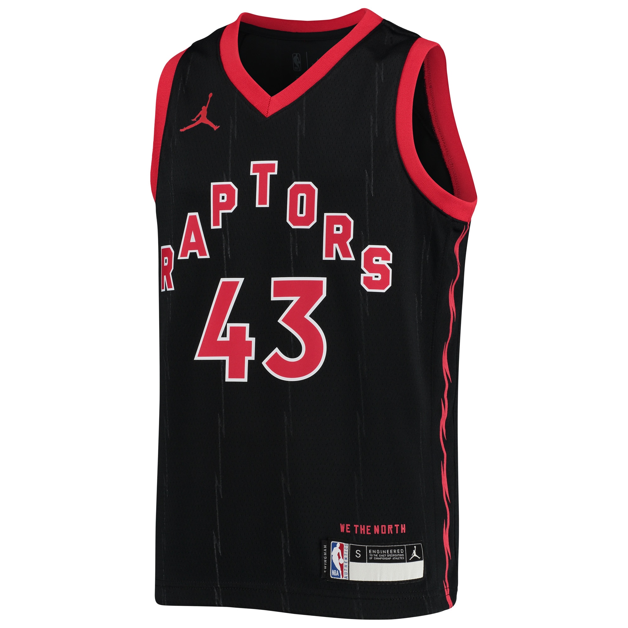 Pascal Siakam Toronto Raptors Jordan Brand Youth 2020\/21 Swingman Jersey - Statement Edition - Black