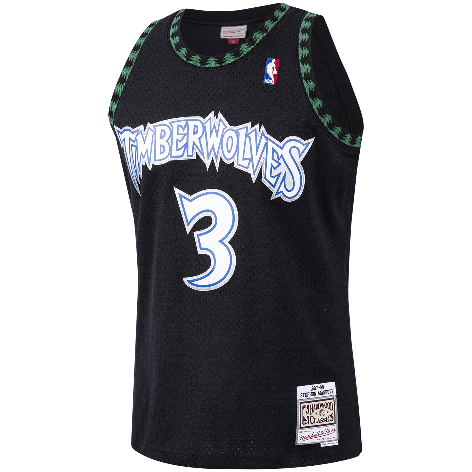 Stephon Marbury Minnesota Timberwolves Mitchell & Ness 1997\/98 Hardwood Classics Swingman Jersey - Black