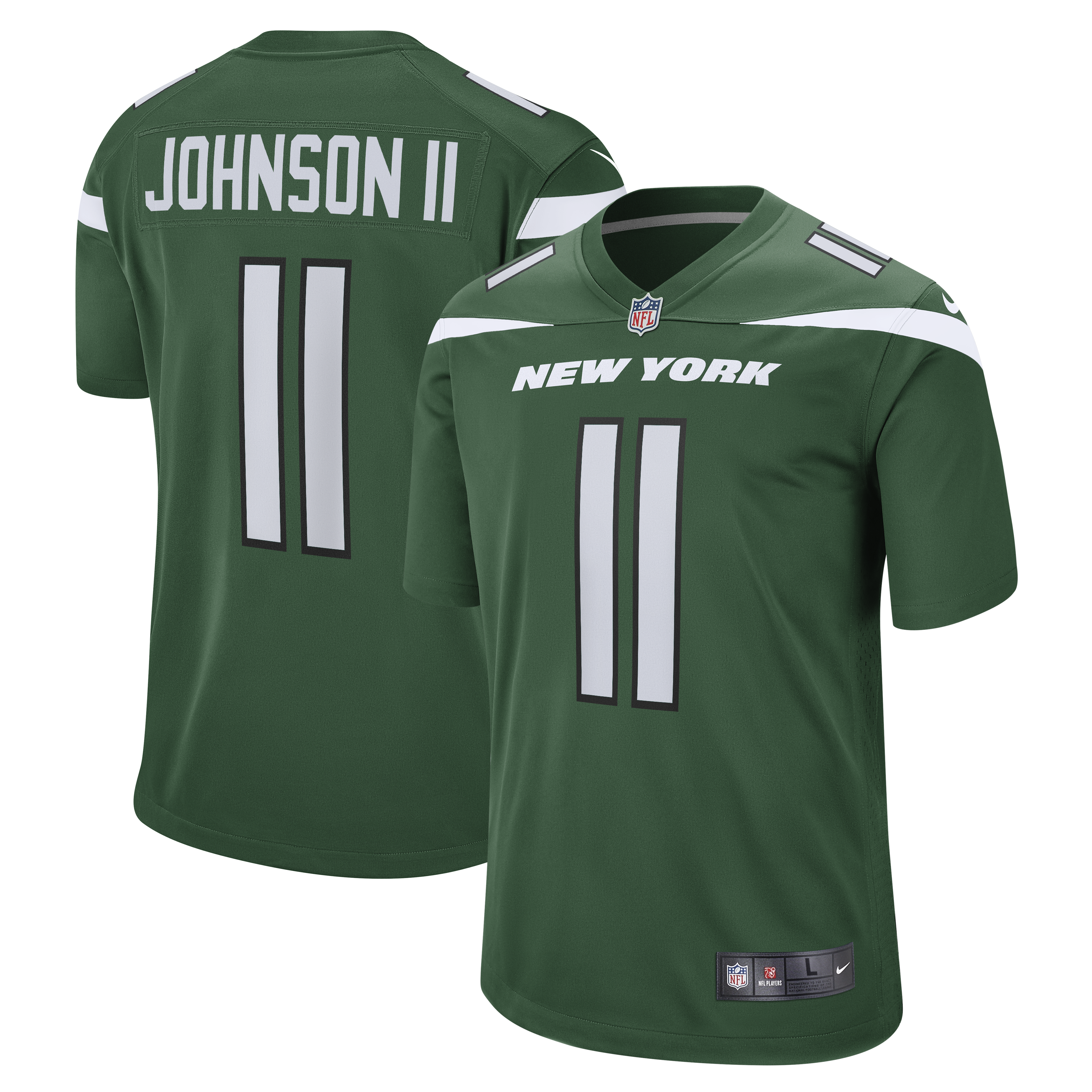 Jermaine Johnson II New York Jets  Game Jersey - Gotham Green