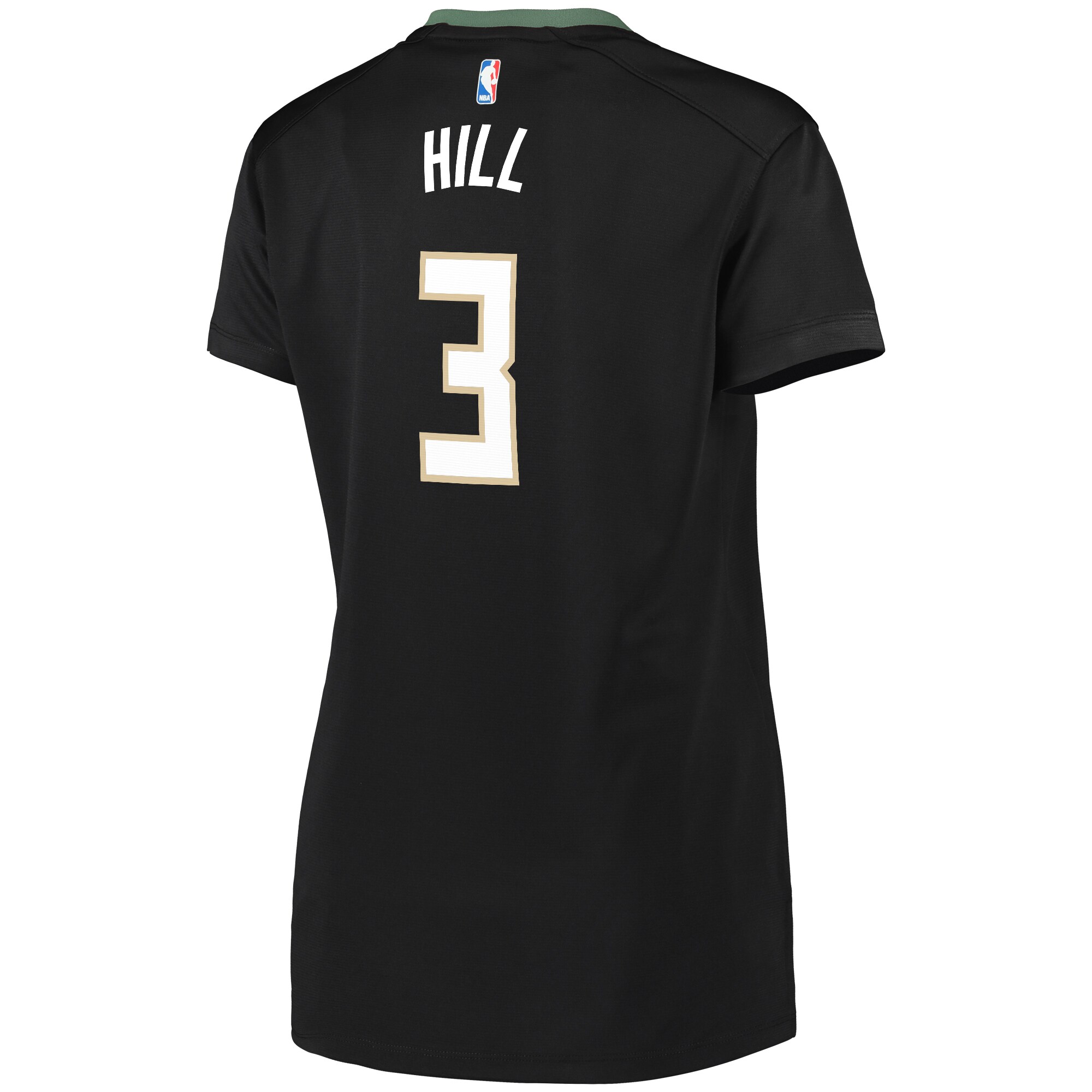 George Hill Milwaukee Bucks Fanatics Women's Fast Break Replica Player Jersey - Statement Edition - Black