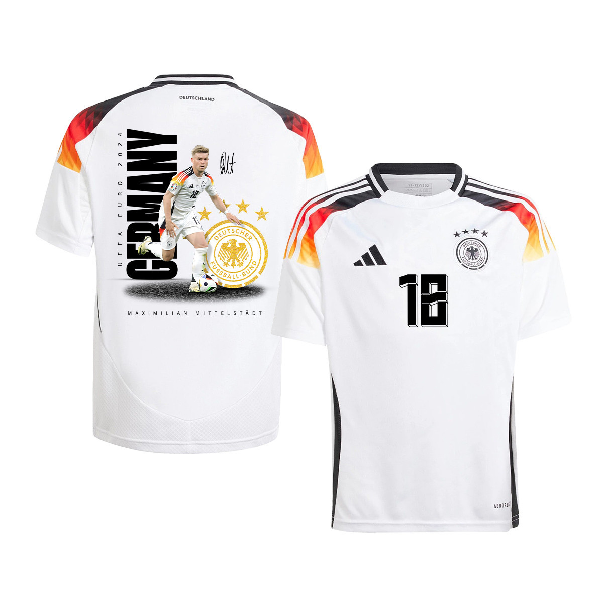 Maximilian Mittelstädt 18 Signed Game-changer Germany National Team 2024 Home YOUTH Jersey - White