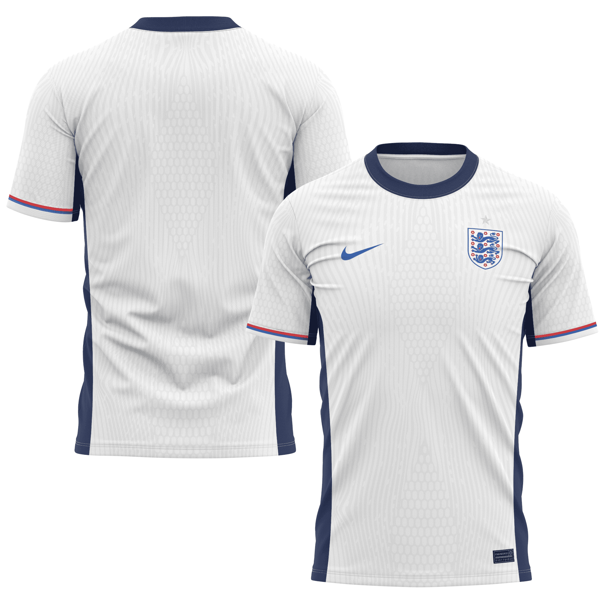 England National Team 2024 Home Kits AOP T-shirt - White