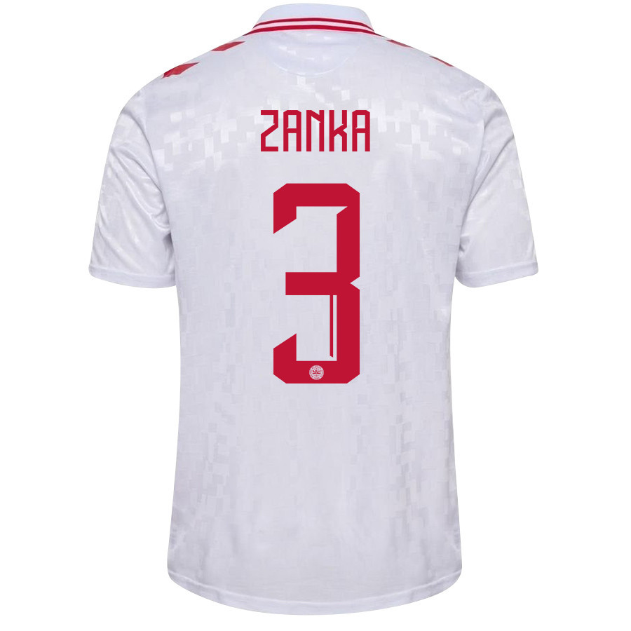 Mathias Jørgensen 3 Denmark National Team 2024/25 Away Men Jersey - White