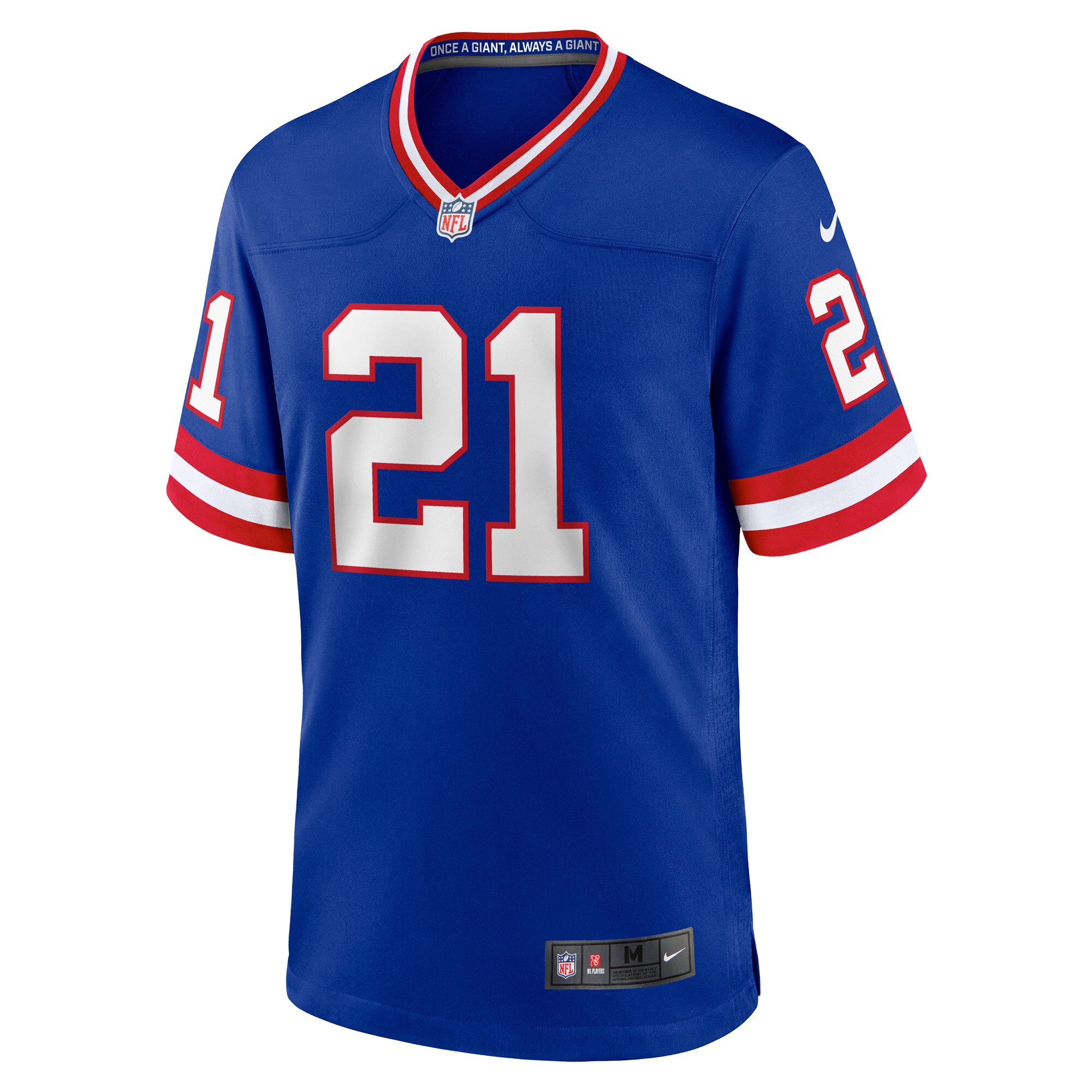Tiki Barber New York Giants  Classic Retired Player Game Jersey - Royal