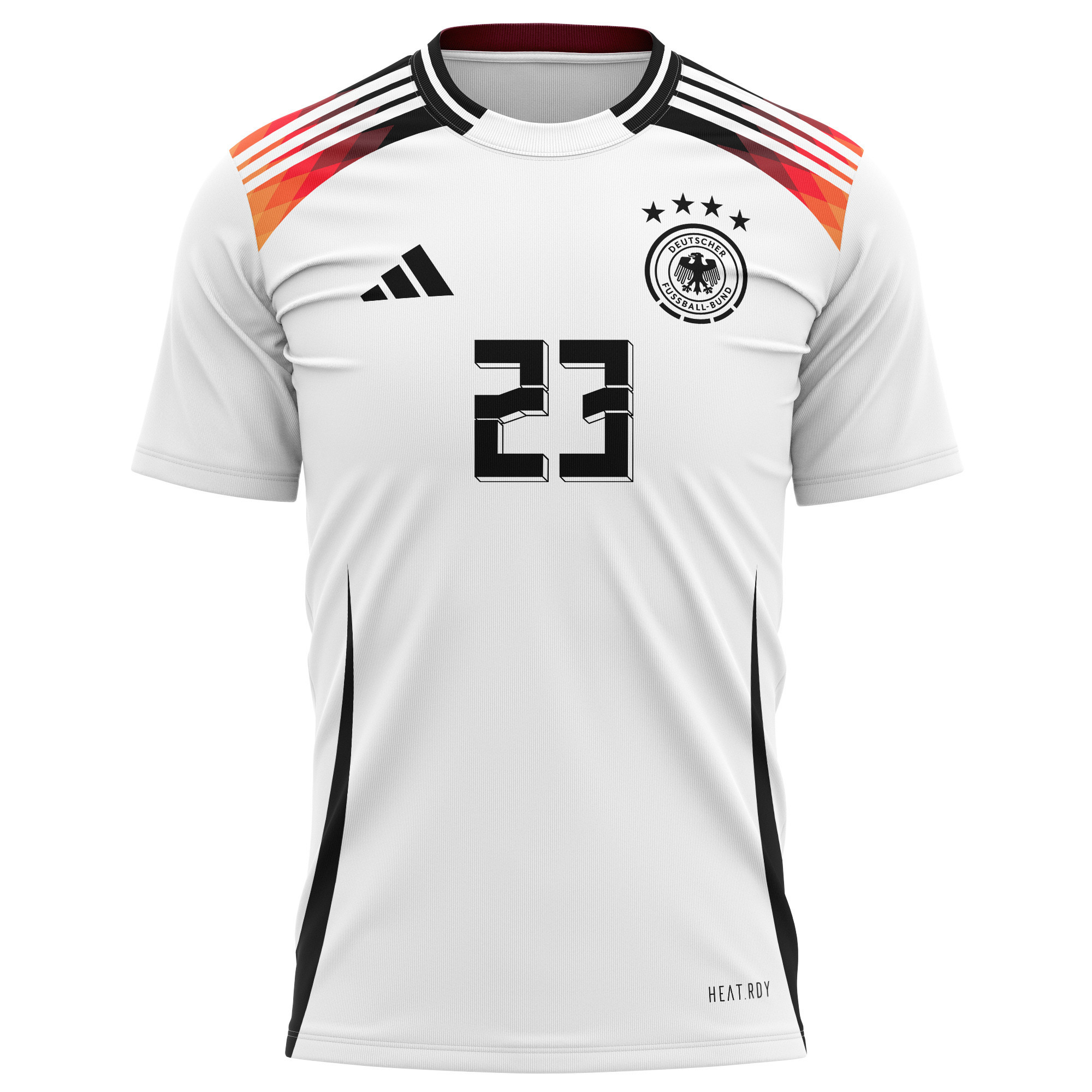 Robert Andrich 23 Signed Germany National Team 2024 Home Kits AOP T-shirt Autographed- White