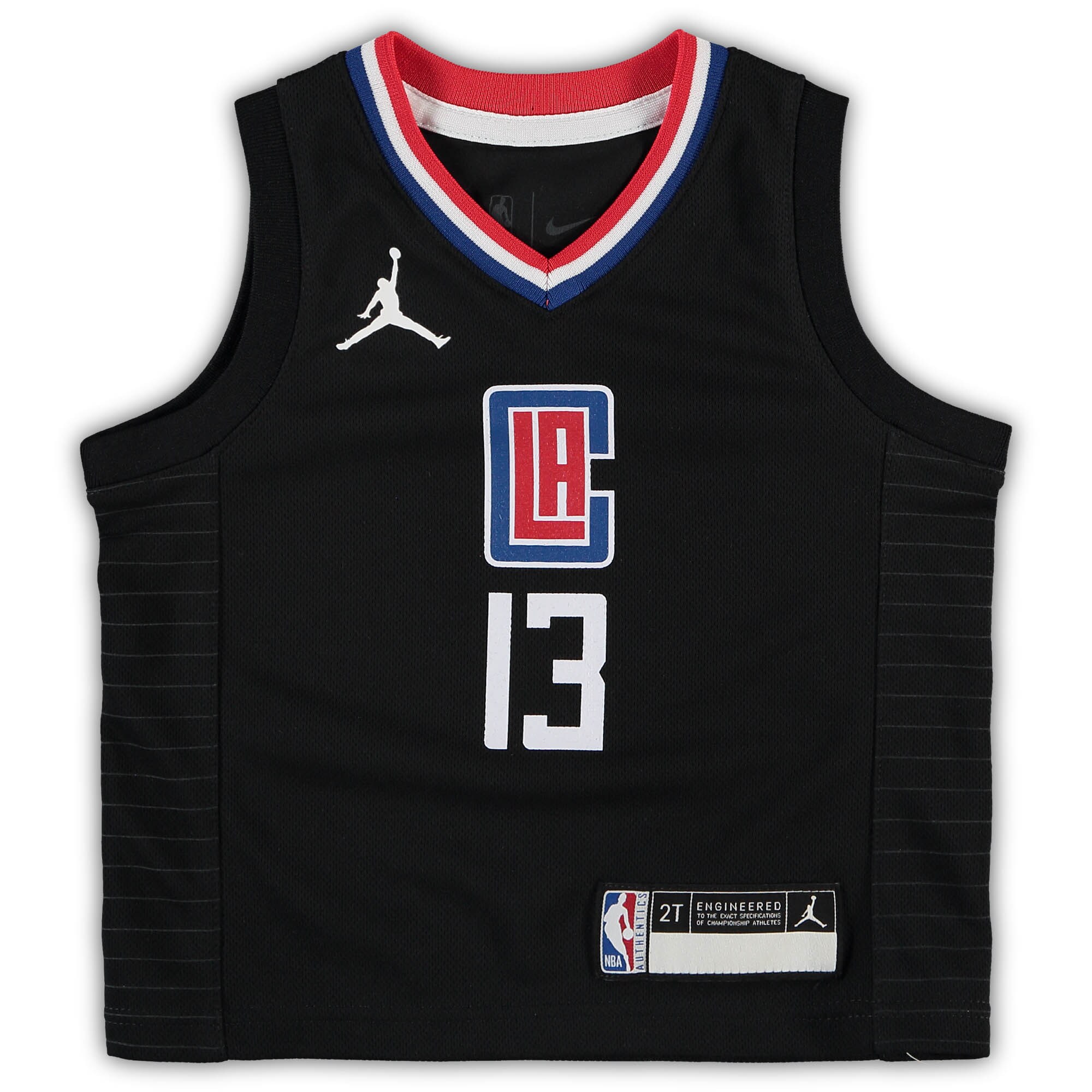 Paul George LA Clippers Jordan Brand Toddler 2020\/21 Jersey - Black - Statement Edition