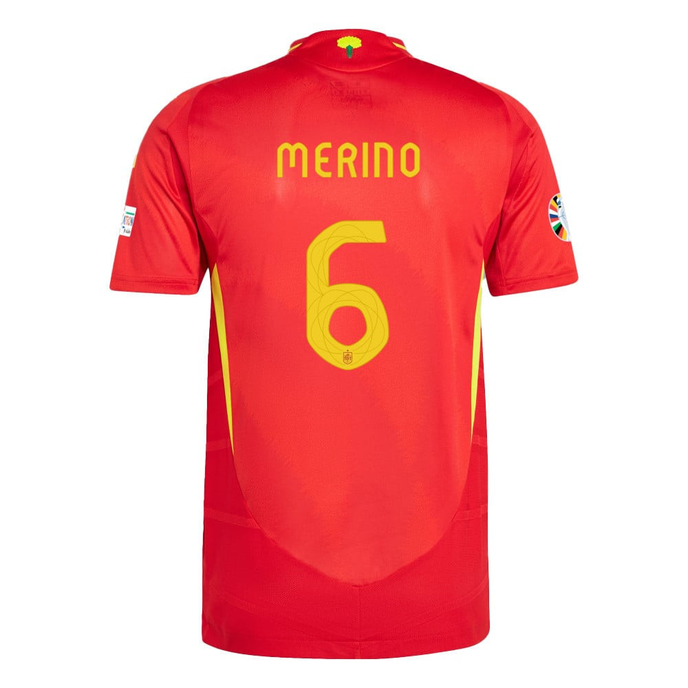 Mikel Merino 6 Spain National Team 2024 Home Men Jersey - Scarlet