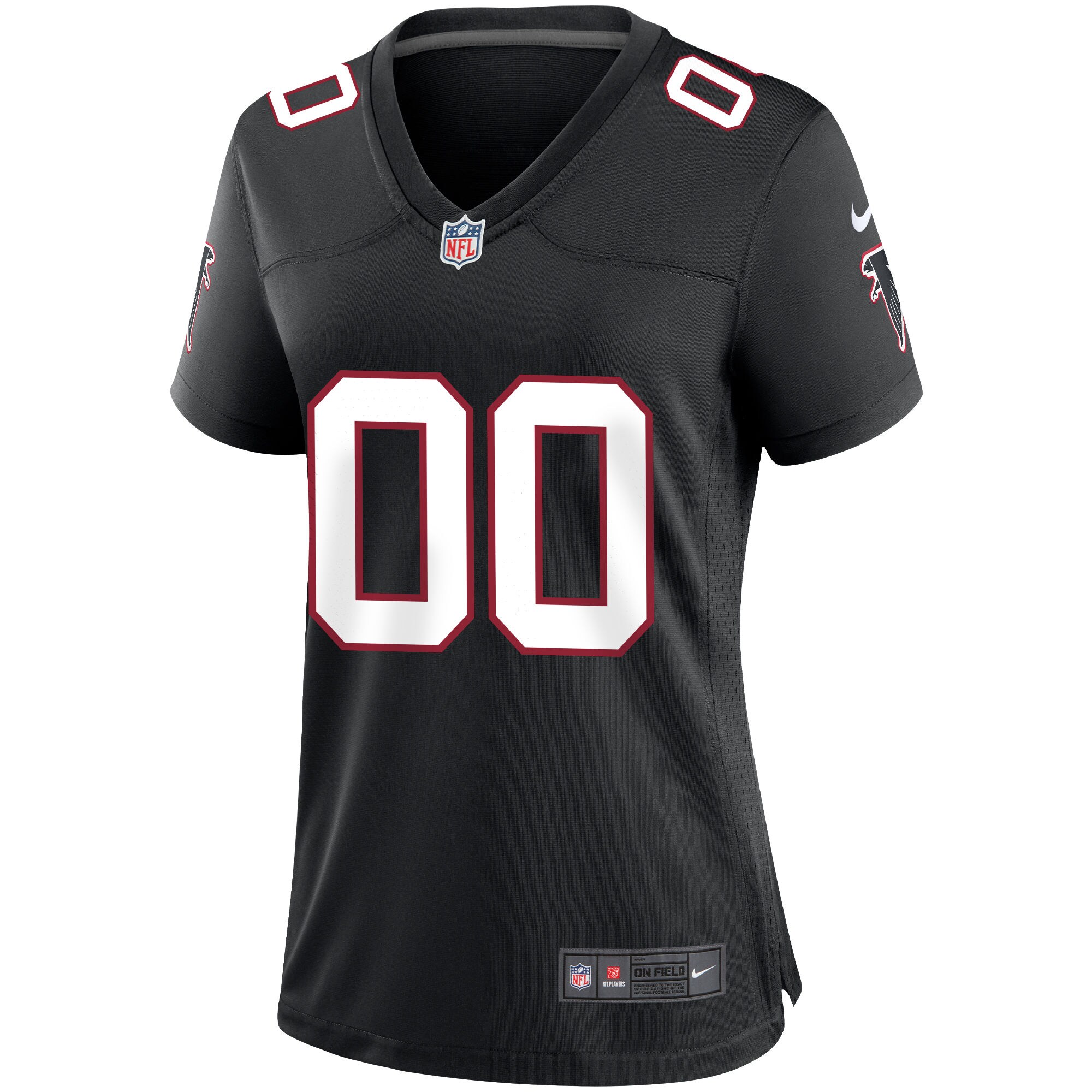 Atlanta Falcons  Women's Throwback Custom Game Jersey - Black