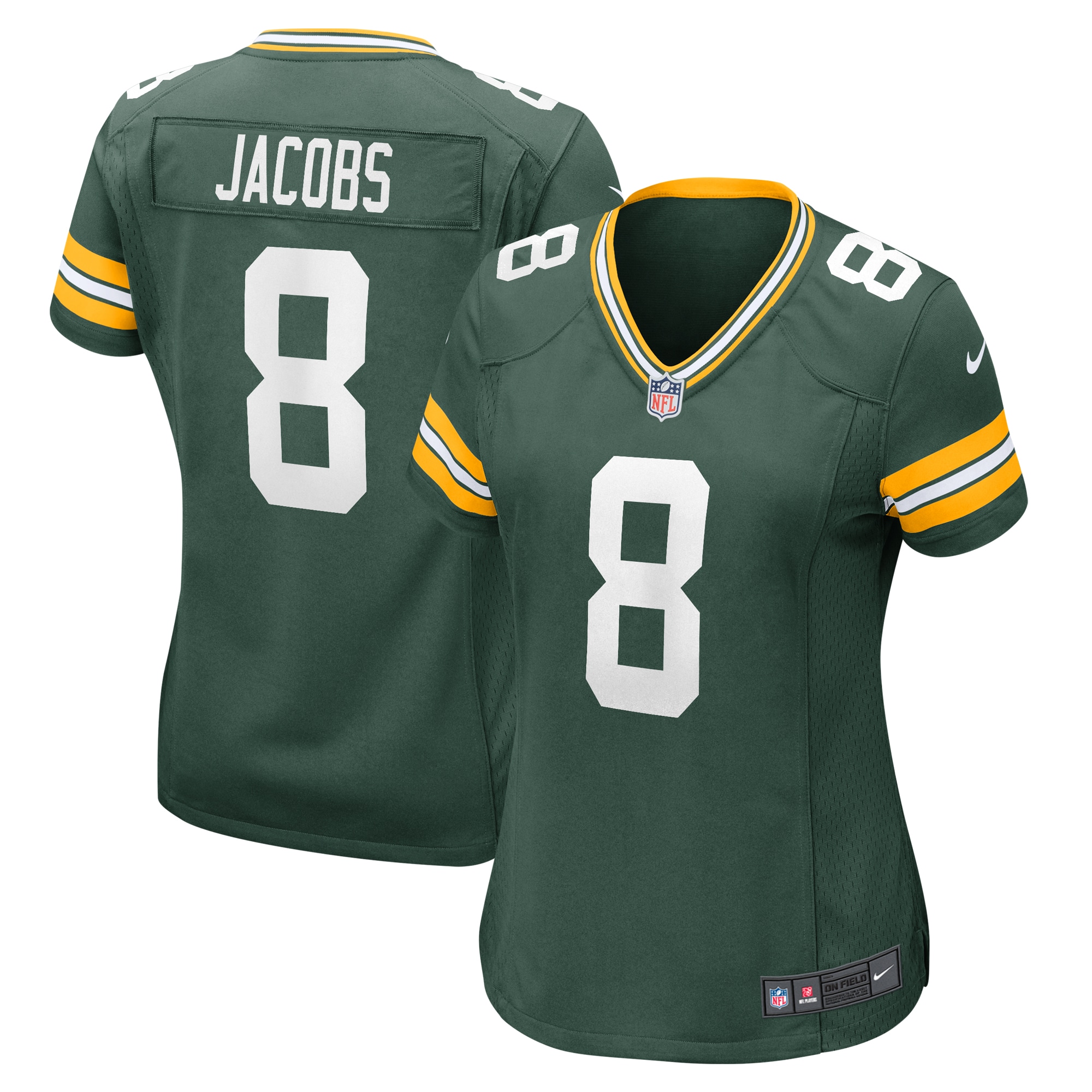 Josh Jacobs Green Bay Packers  Women's Team Game Jersey -  Green