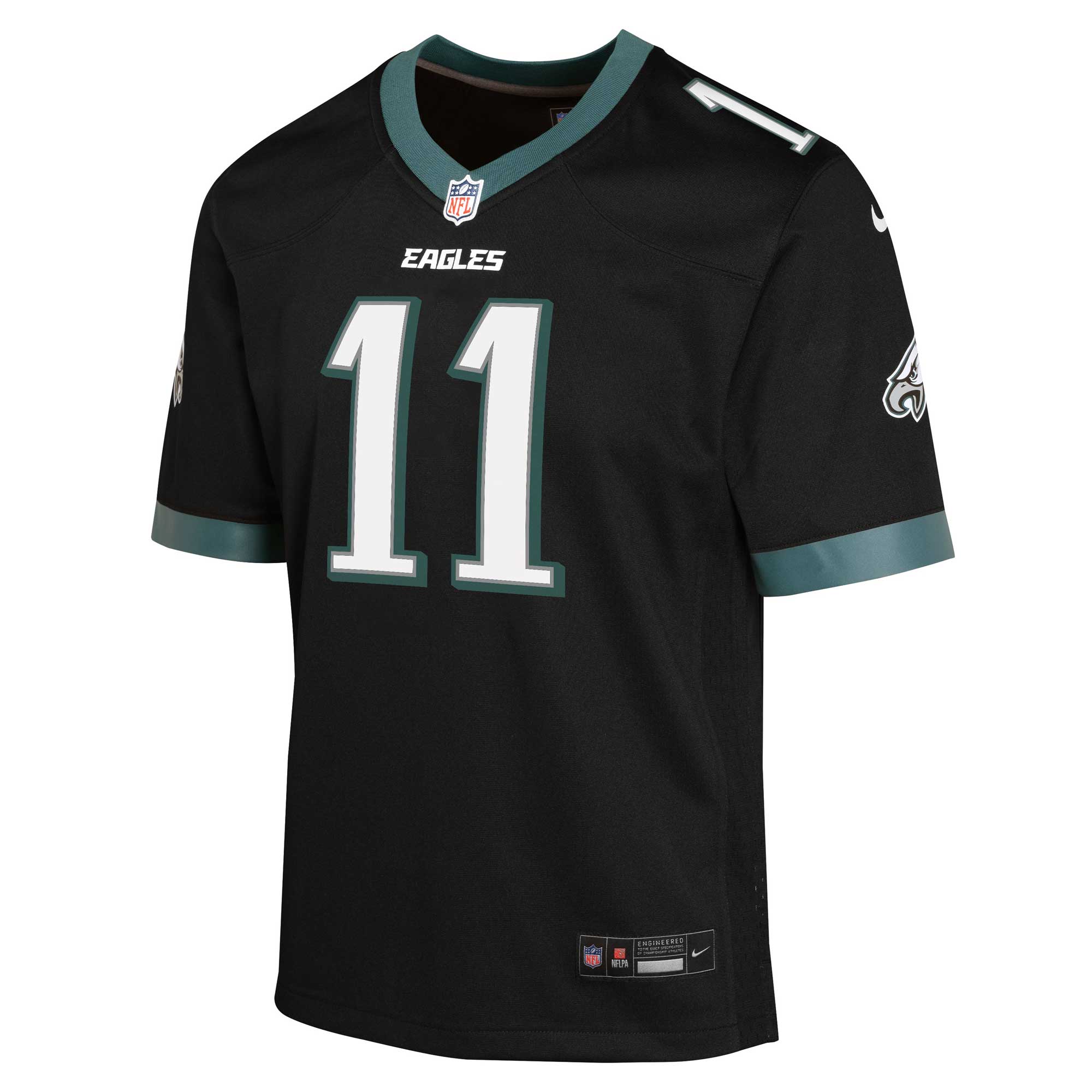 A.J. Brown Philadelphia Eagles  Youth Game Jersey - Black