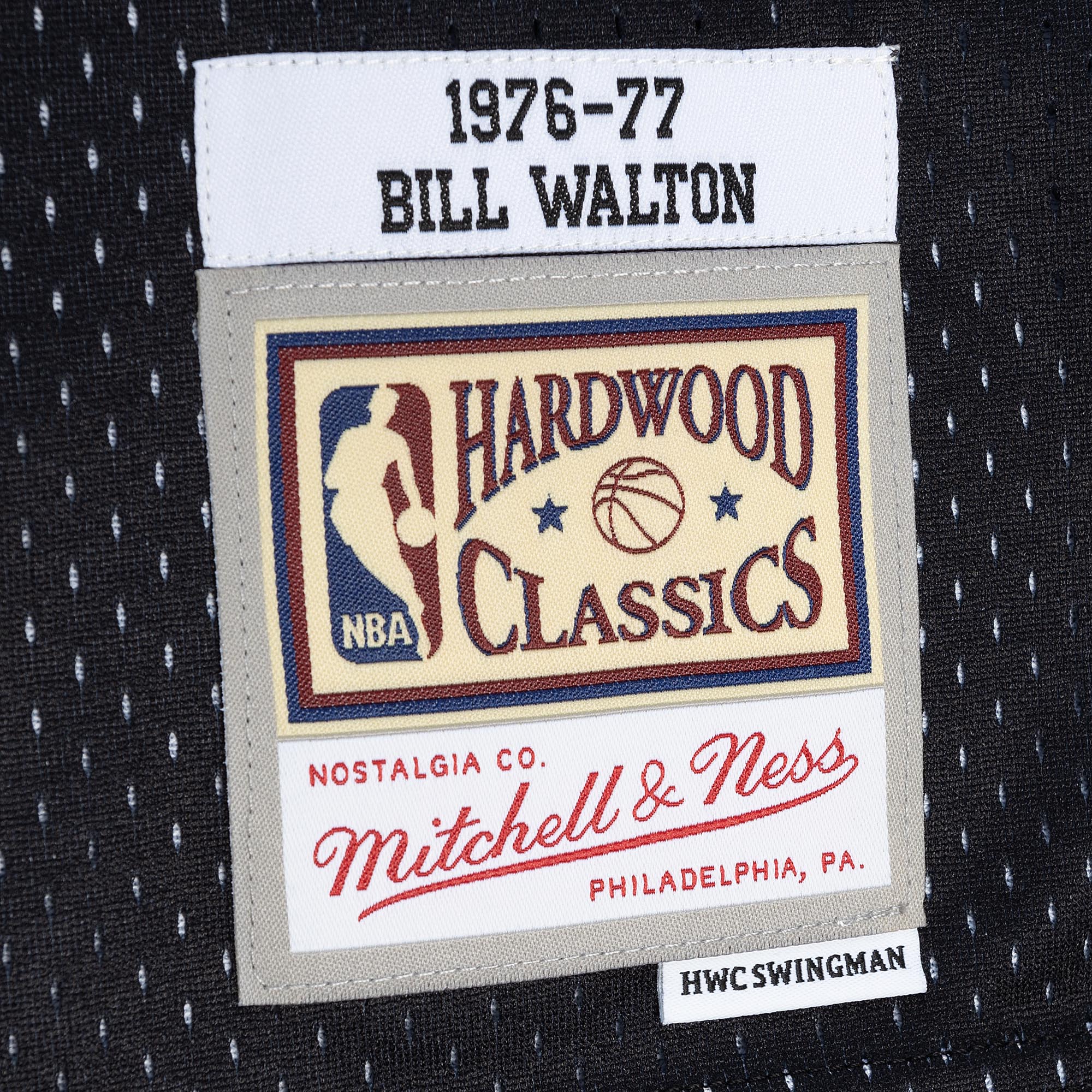 Bill Walton Portland Trail Blazers Mitchell & Ness Hardwood Classics 1976\/77 Split Swingman Jersey - Red\/Black