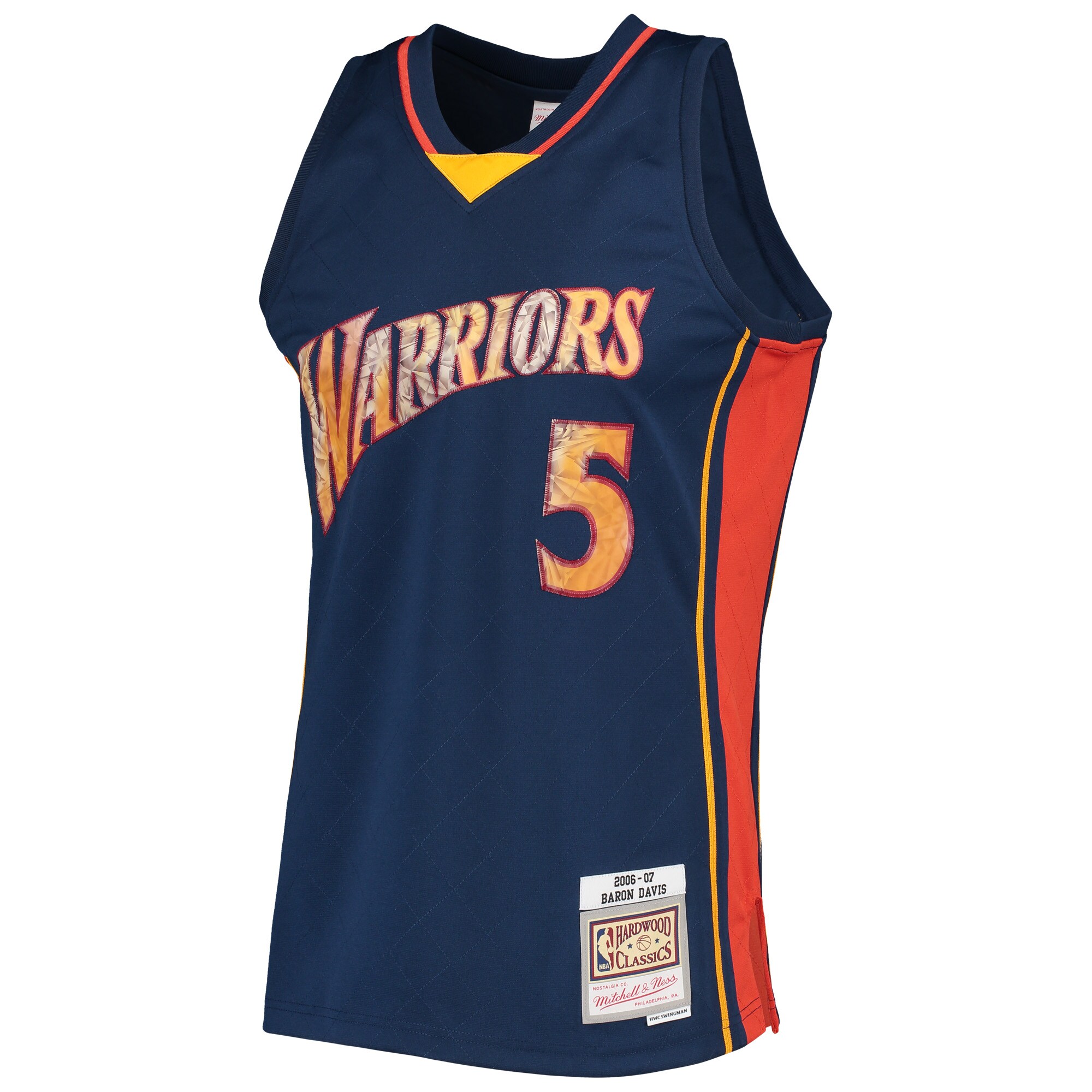 Baron Davis Golden State Warriors Mitchell & Ness 2006\/07 Hardwood Classics NBA 75th Anniversary Diamond Swingman Jersey - Royal