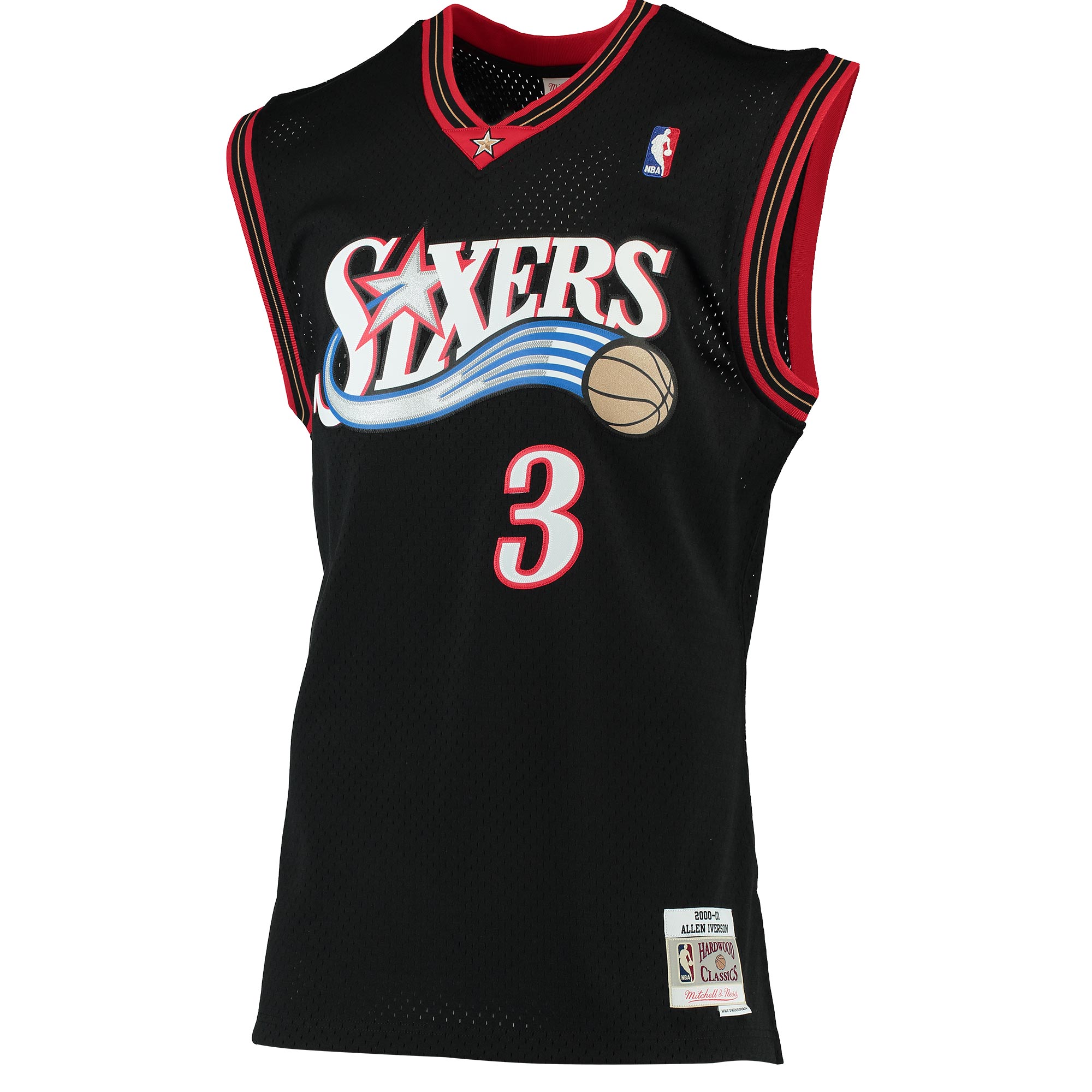 Allen Iverson Philadelphia 76ers Mitchell & Ness 2000\/01 Hardwood Classics Swingman Jersey - Black