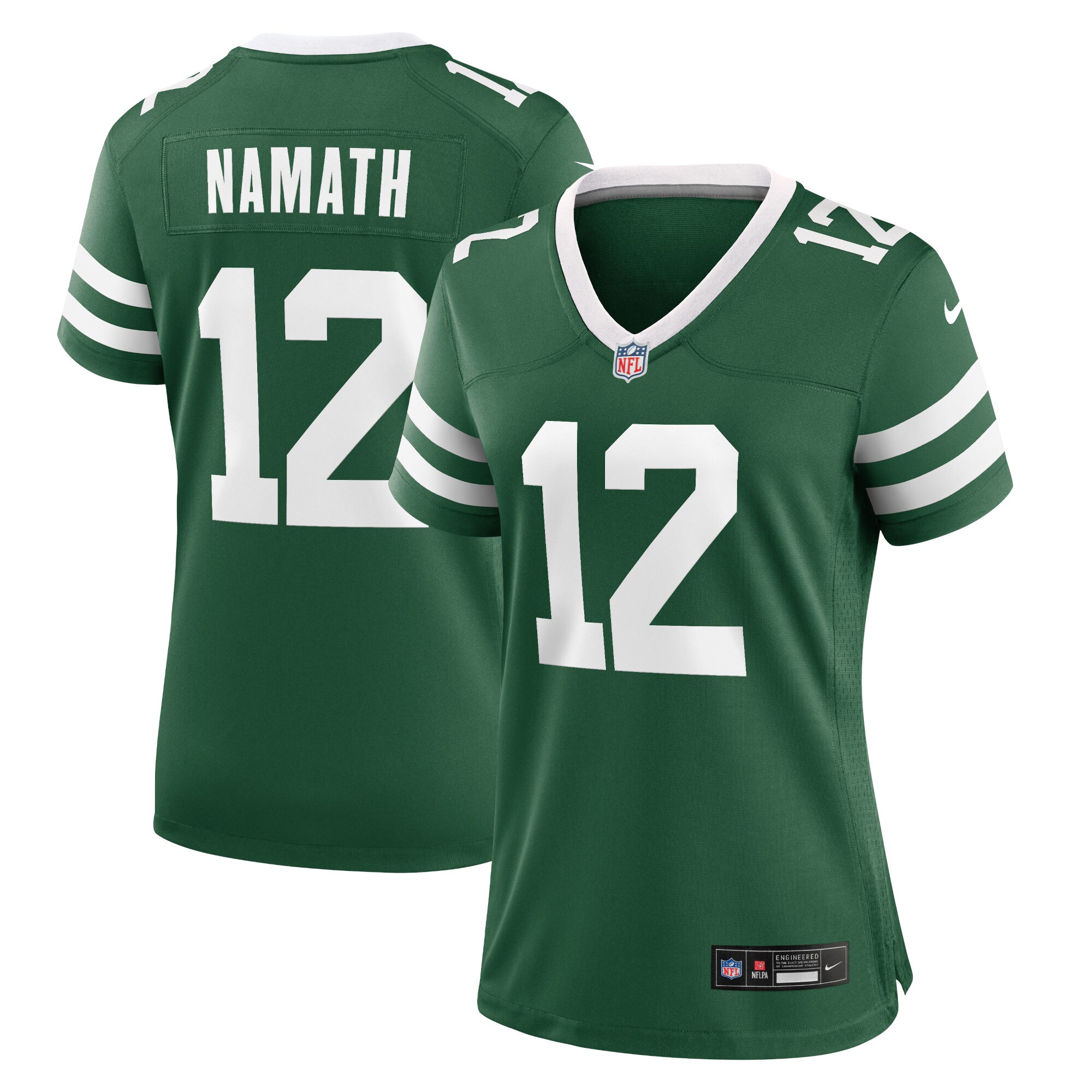 Joe Namath New York Jets  Women's Retired Player Game Jersey - Legacy Green