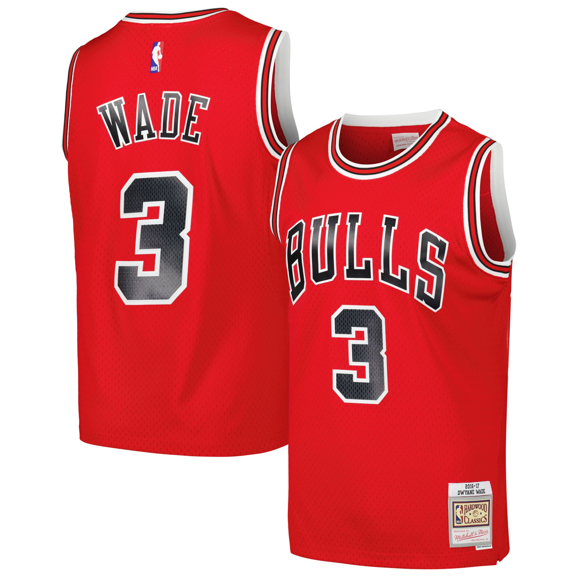 Dwyane Wade Chicago Bulls Mitchell & Ness 2016\/17 Hardwood Classics Swingman Jersey - Red