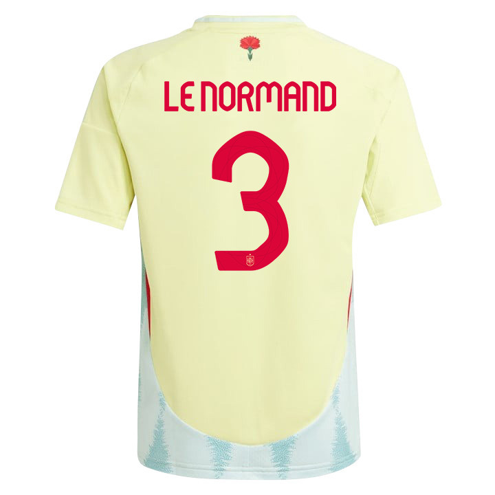 Robin Le Normand 3 Spain National Team 2024 Away YOUTH Jersey - Yellow