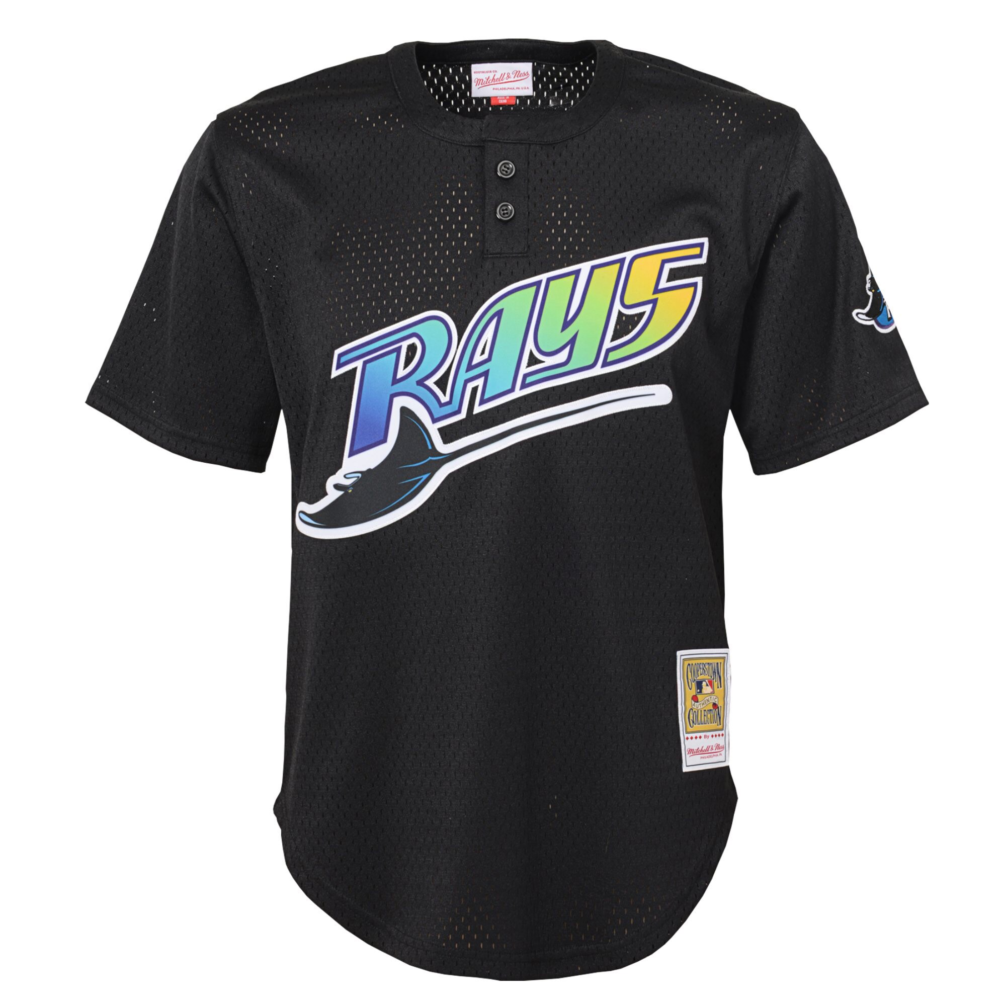 Wade Boggs Tampa Bay Rays Mitchell & Ness Youth Cooperstown Collection\u00c2\u00a0Mesh Batting Practice Jersey - Black