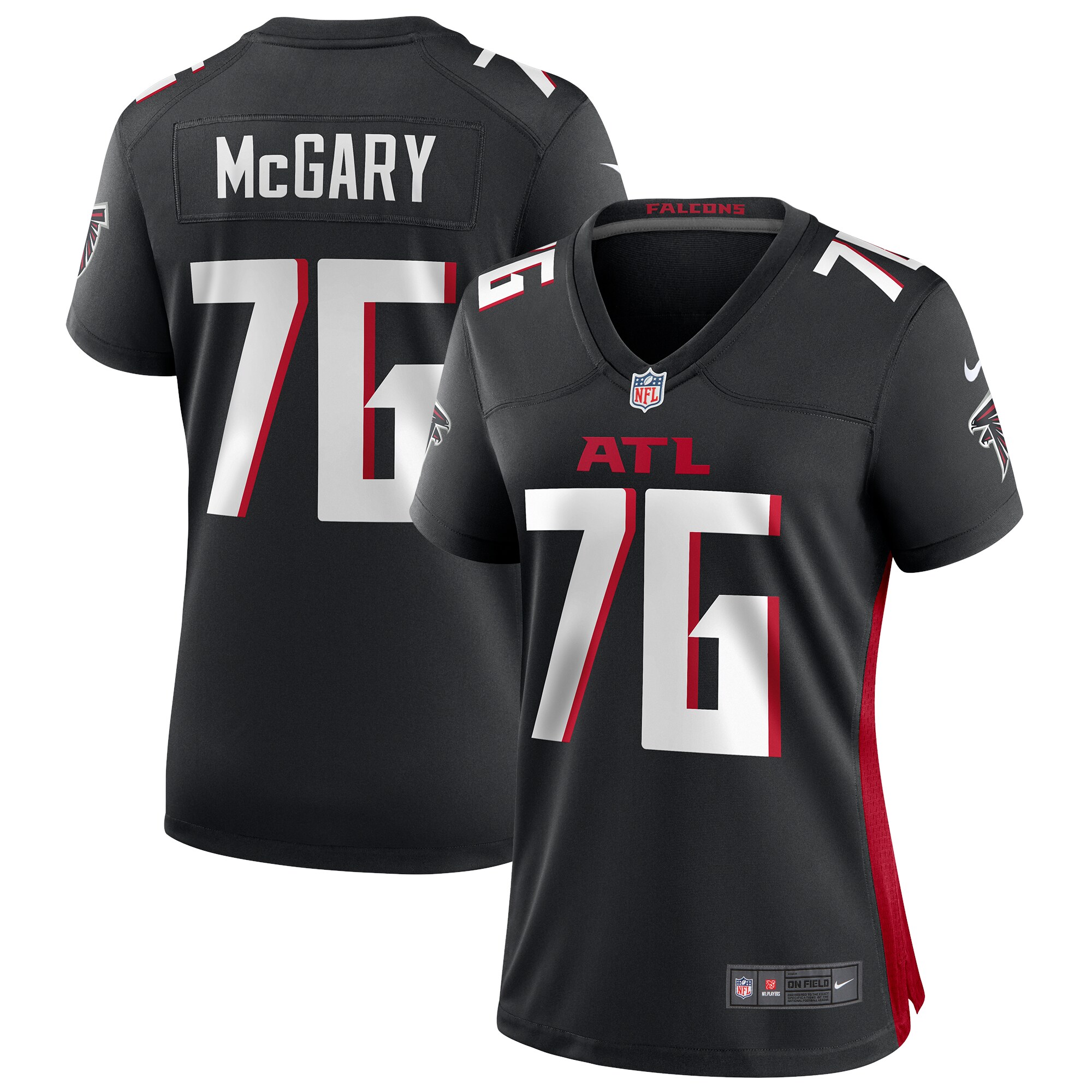 Kaleb McGary Atlanta Falcons  Women's Game Jersey - Black