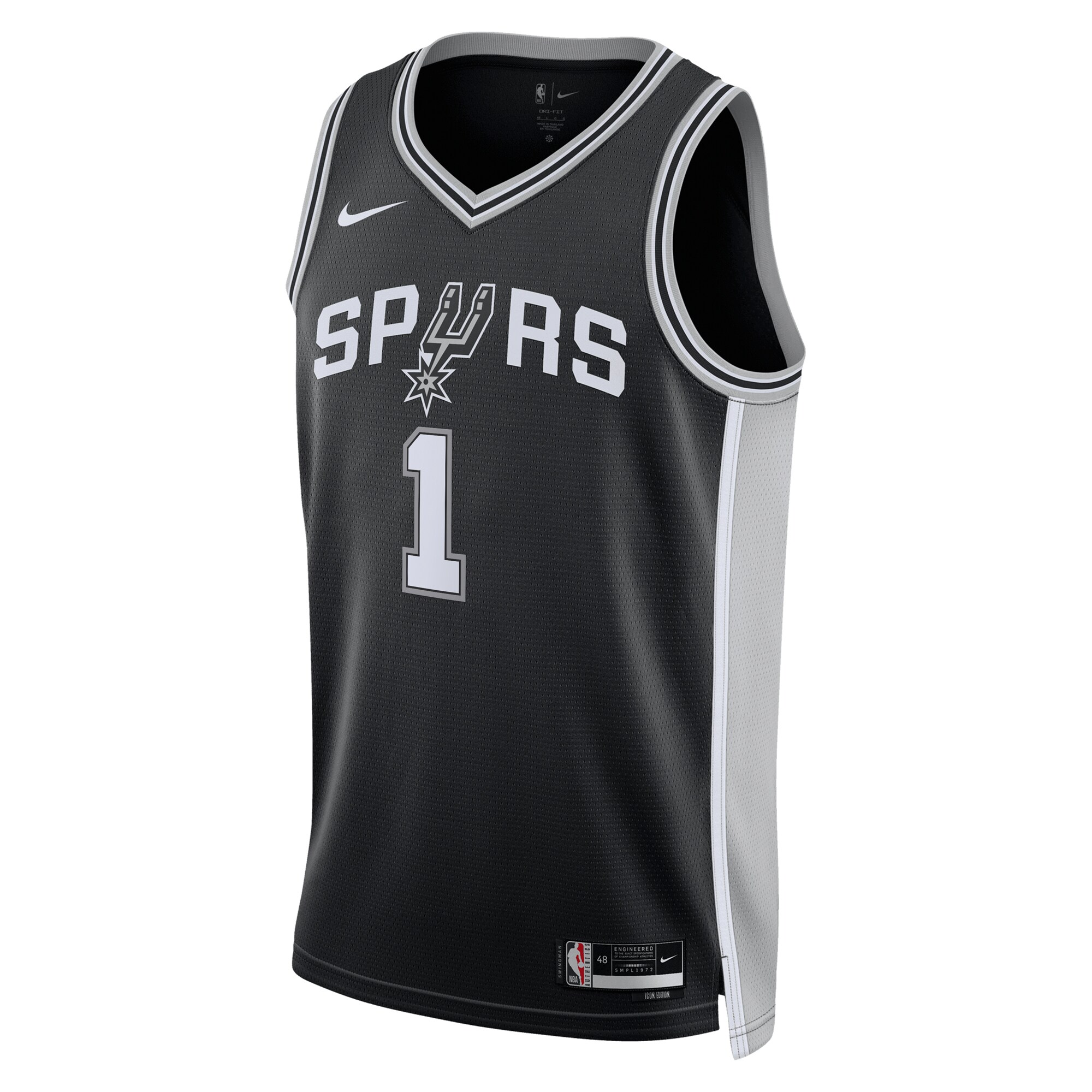 Victor Wembanyama San Antonio Spurs  Unisex 2023 NBA Draft First Round Pick Swingman Jersey - Icon Edition - Black
