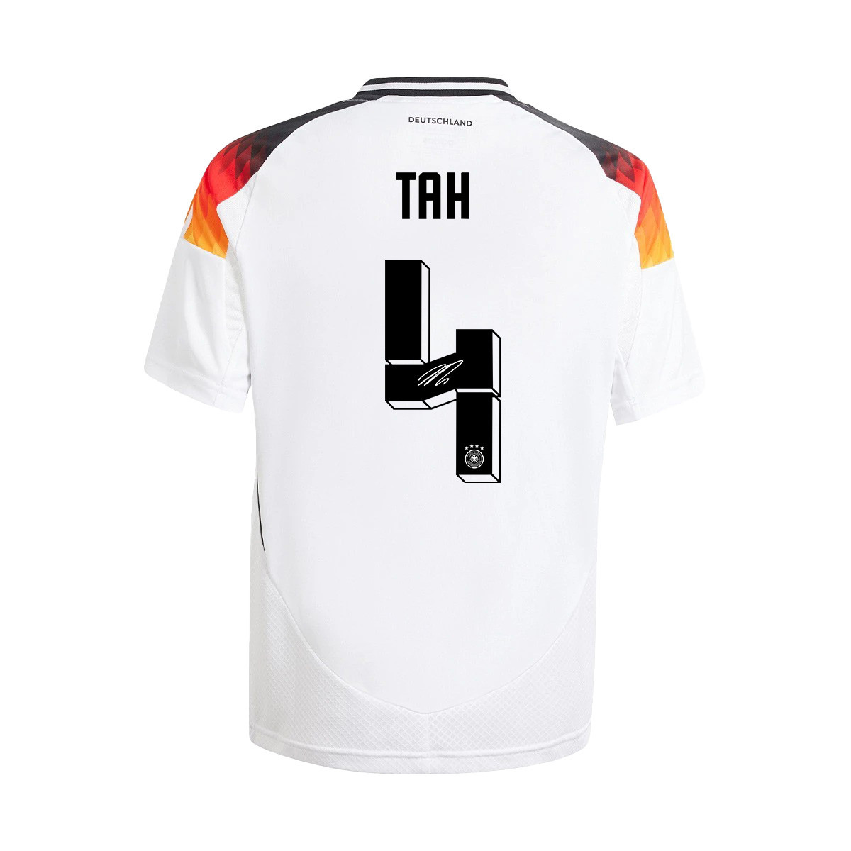 Jonathan Tah 4 Signed Germany National Team 2024/25 YOUTH Jersey Autographed - Home