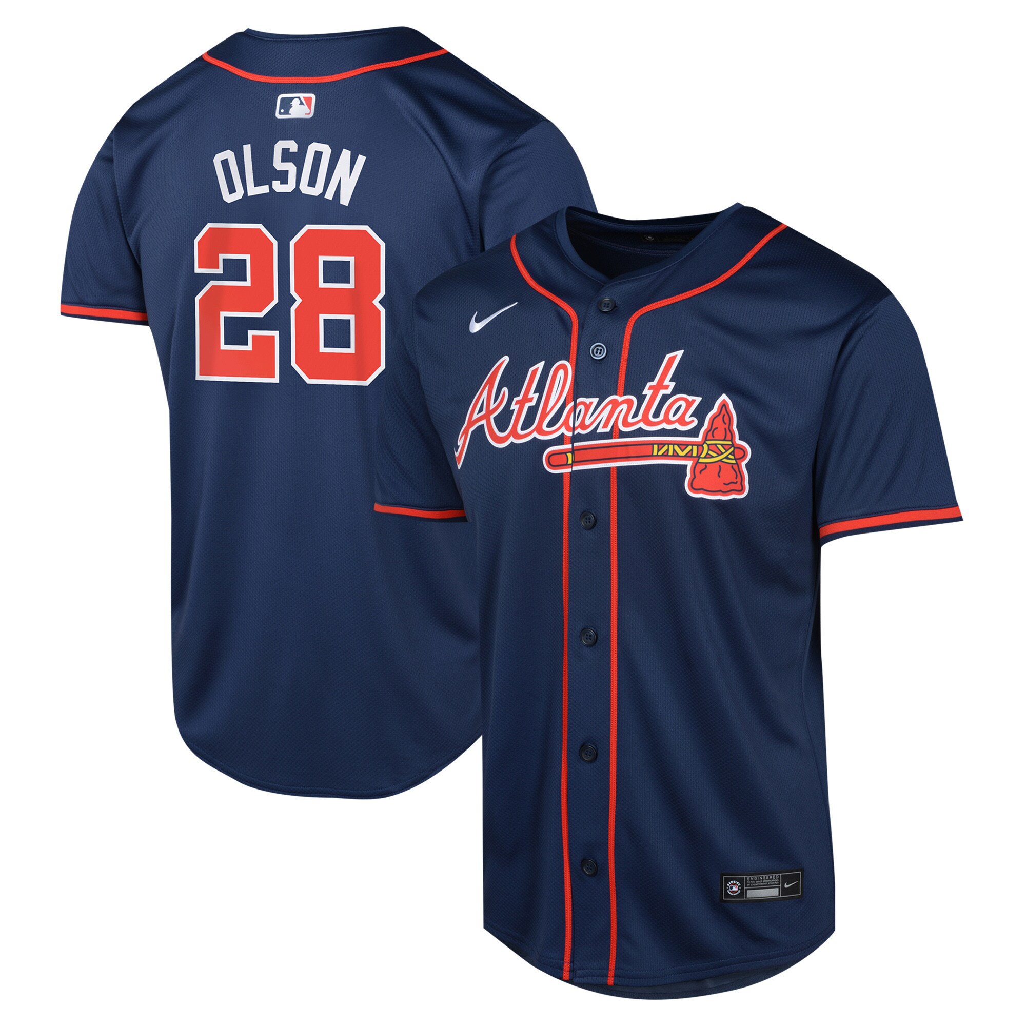 Matt Olson Atlanta Braves  Youth Alternate Limited Player Jersey\u00c2\u00a0\u00e2\u20ac\u201c Navy