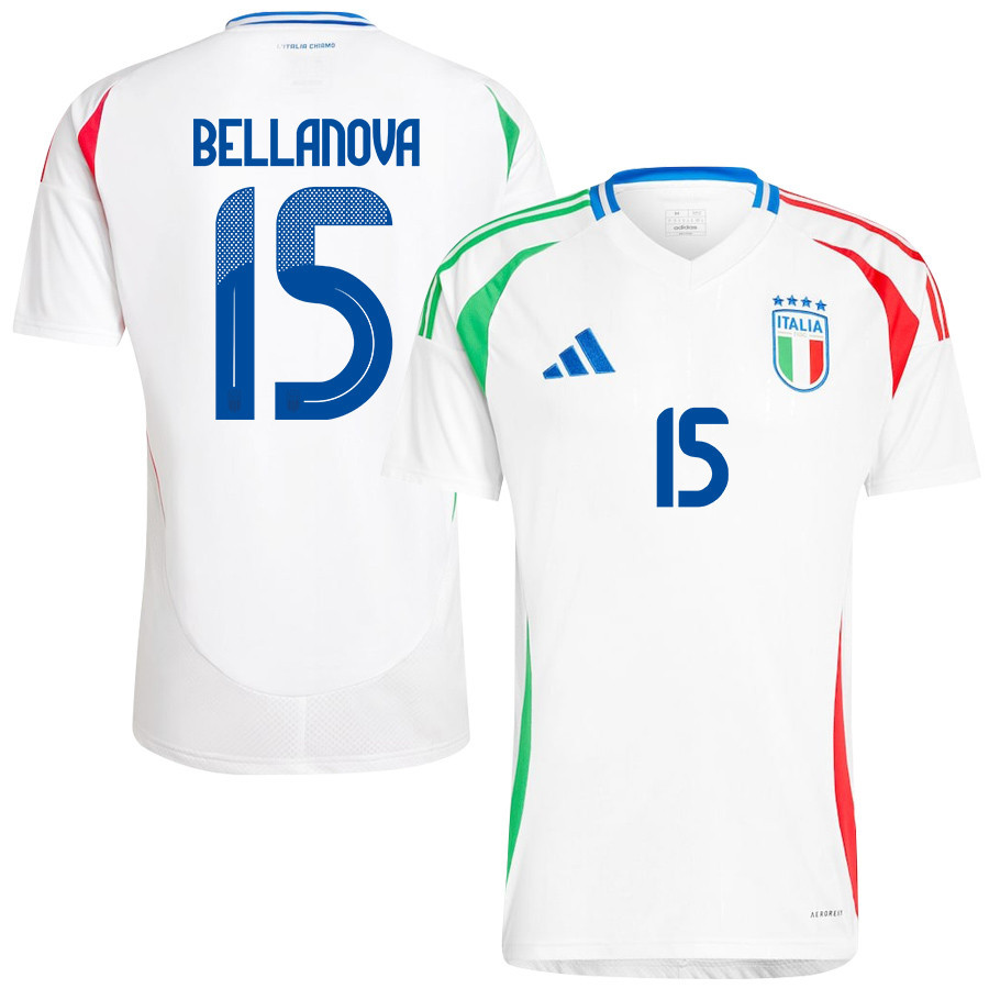 Raoul Bellanova 15 Italy National Team 2024/25 Away Men Jersey - White