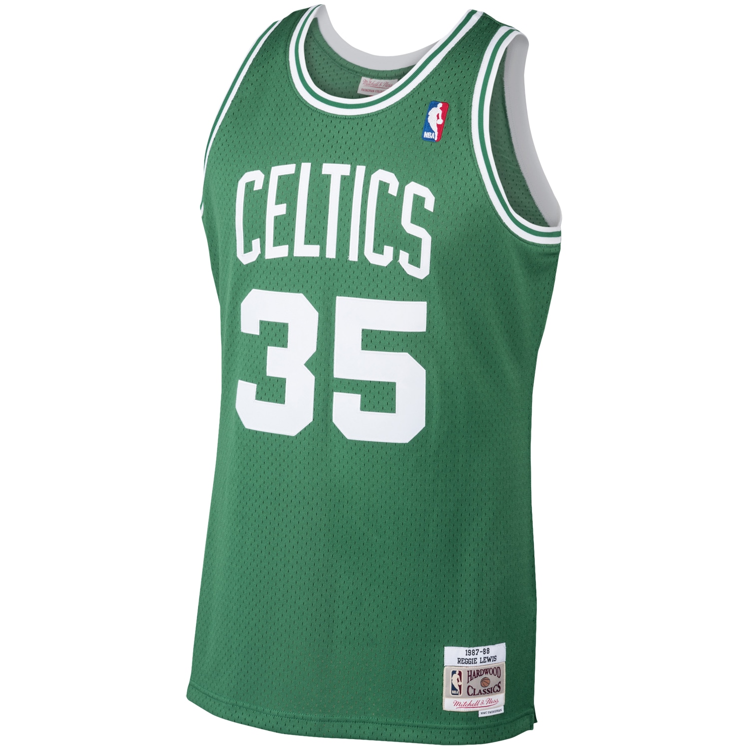 Reggie Lewis Boston Celtics Mitchell & Ness 1987\/88 Hardwood Classics Swingman Jersey - Kelly Green