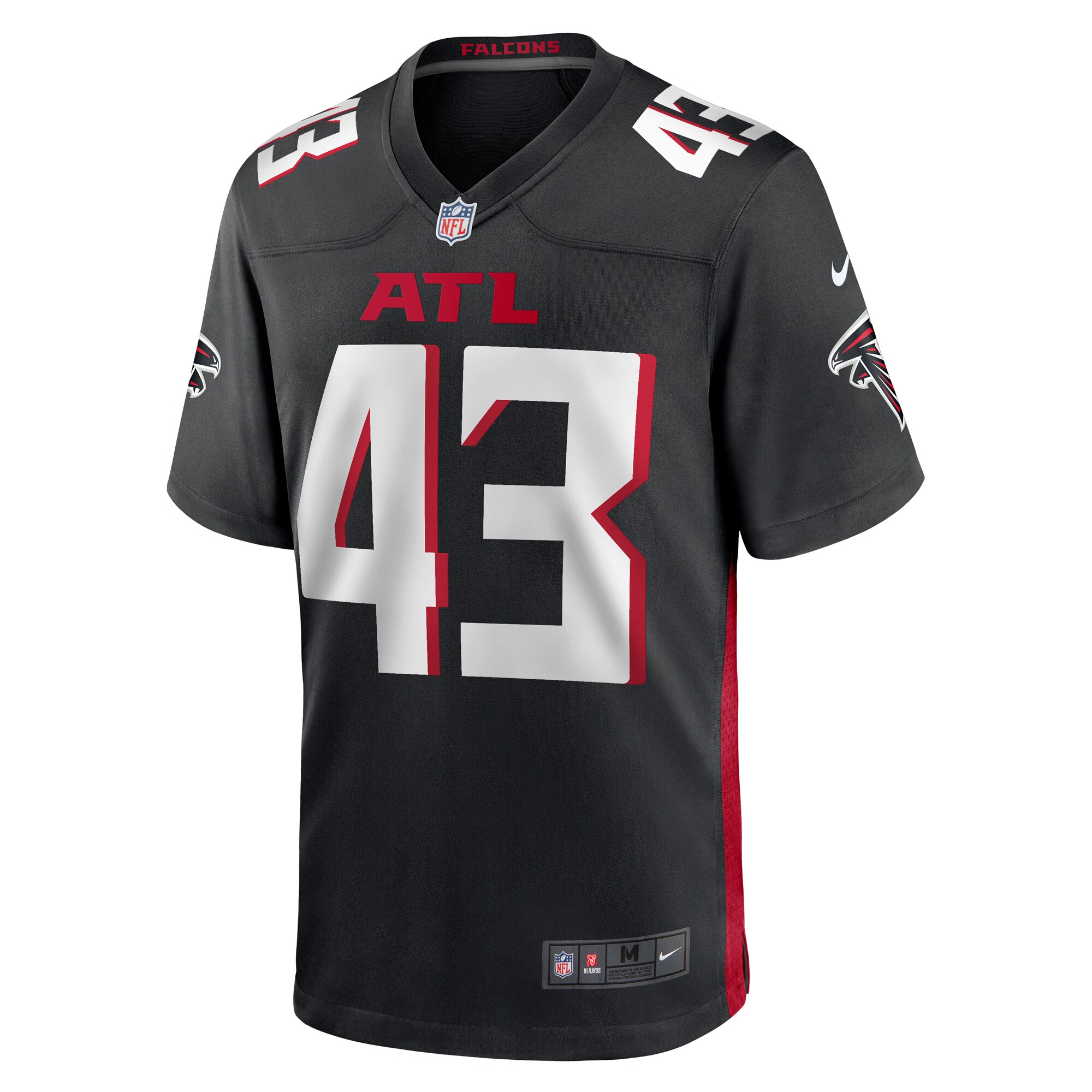 Tucker Fisk Atlanta Falcons  Player Game Jersey - Black