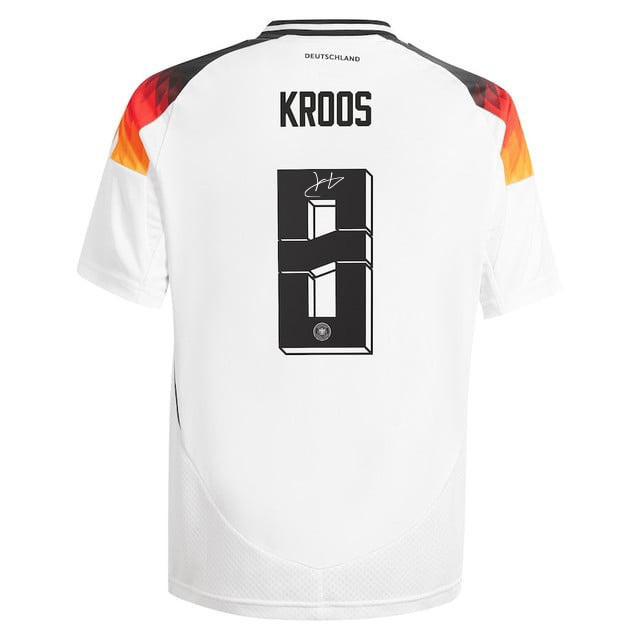 Toni Kroos 8 Signed Germany National Team 2024 Home Jersey Autographed - YOUTH, White