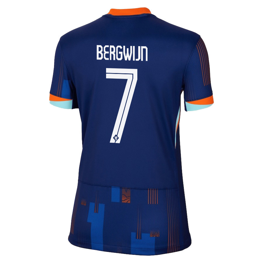 Steven Bergwijn 7 Netherlands National Team 2024/25 Away WOMEN Jersey - Navy