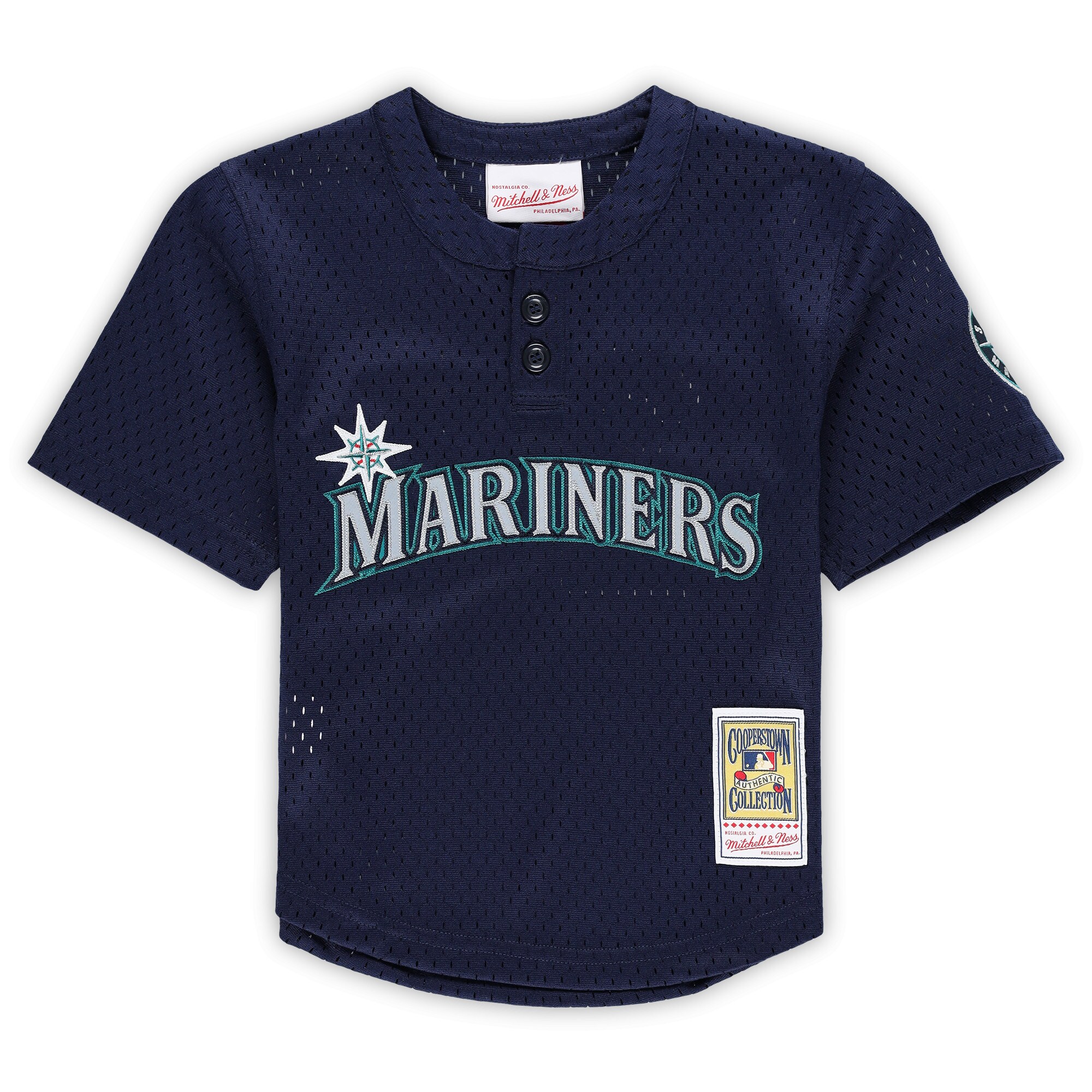 Ken Griffey Jr. Seattle Mariners Mitchell & Ness Toddler Cooperstown Collection\u00c2\u00a0Mesh Batting Practice Jersey - Navy