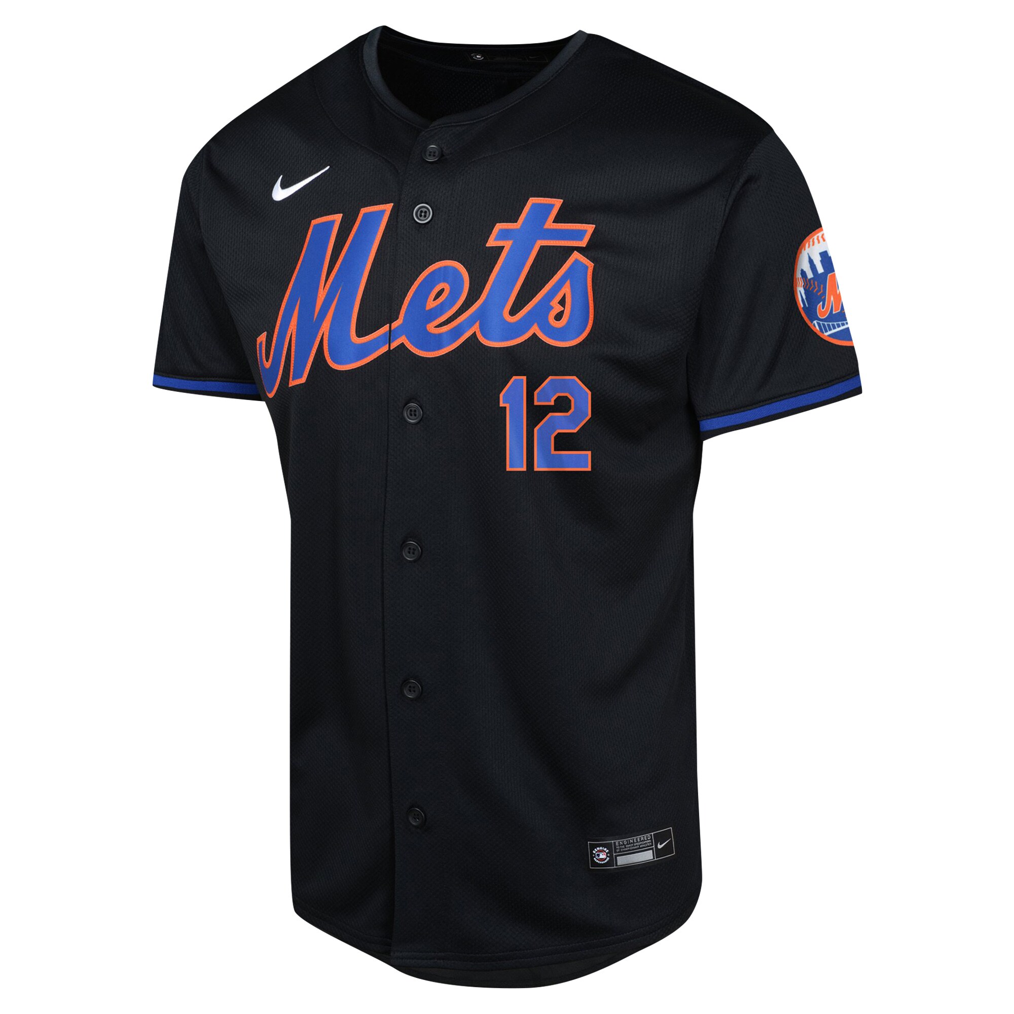 Francisco Lindor New York Mets  Youth Alternate Limited Player Jersey - Black