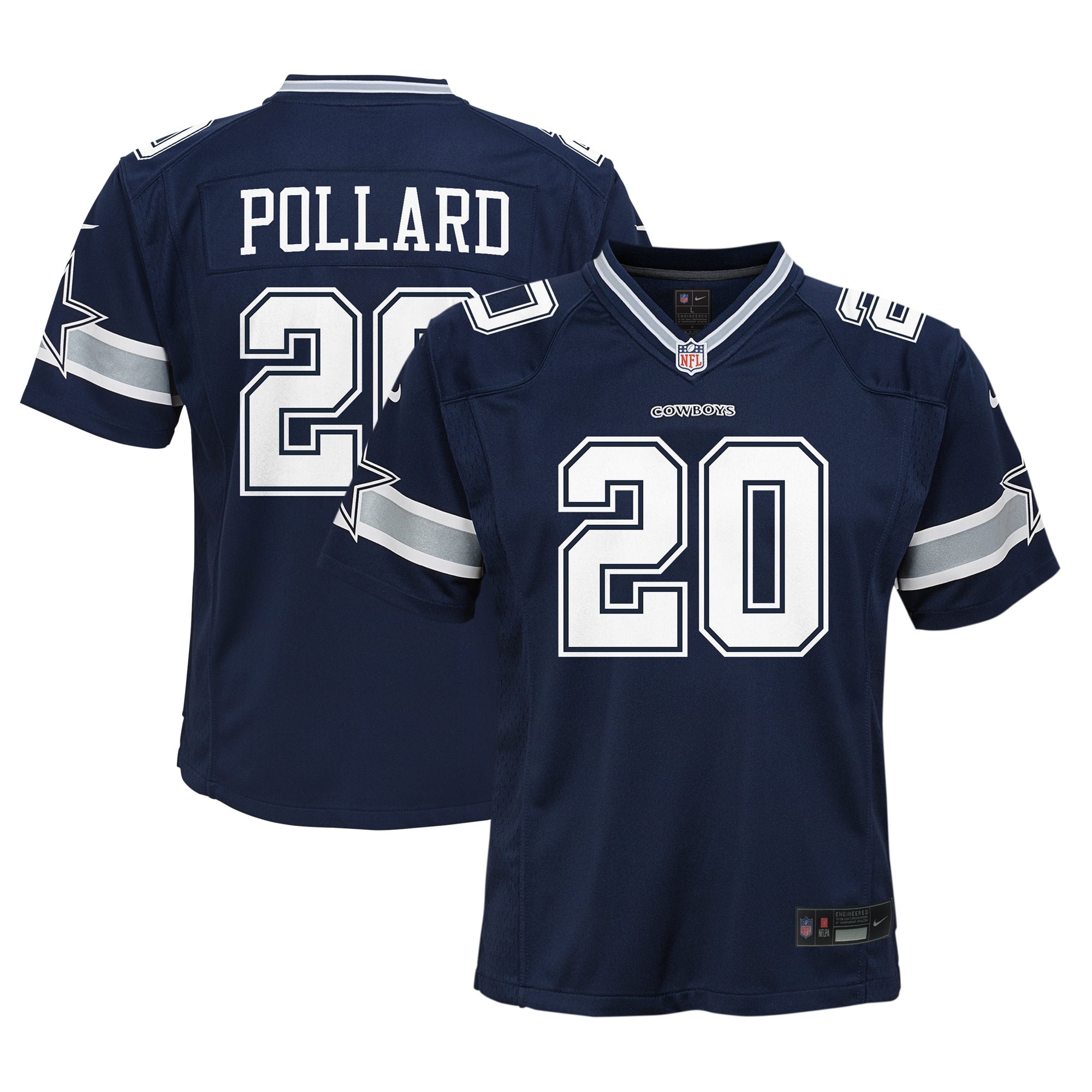 Tony Pollard Dallas Cowboys  Youth Game Jersey - Navy