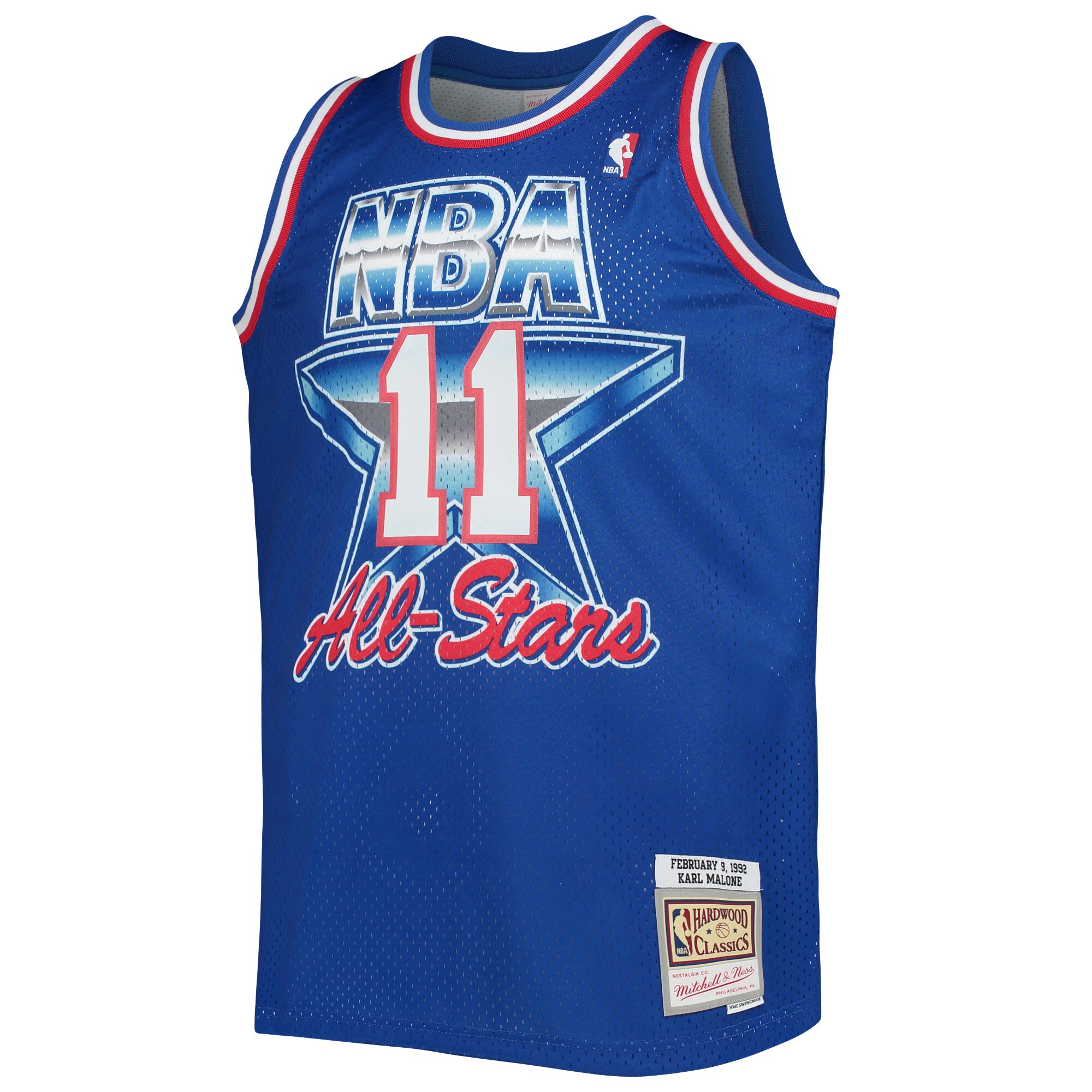 Karl Malone Western Conference Mitchell & Ness Hardwood Classics 1992 NBA All-Star Game Swingman Jersey - Royal