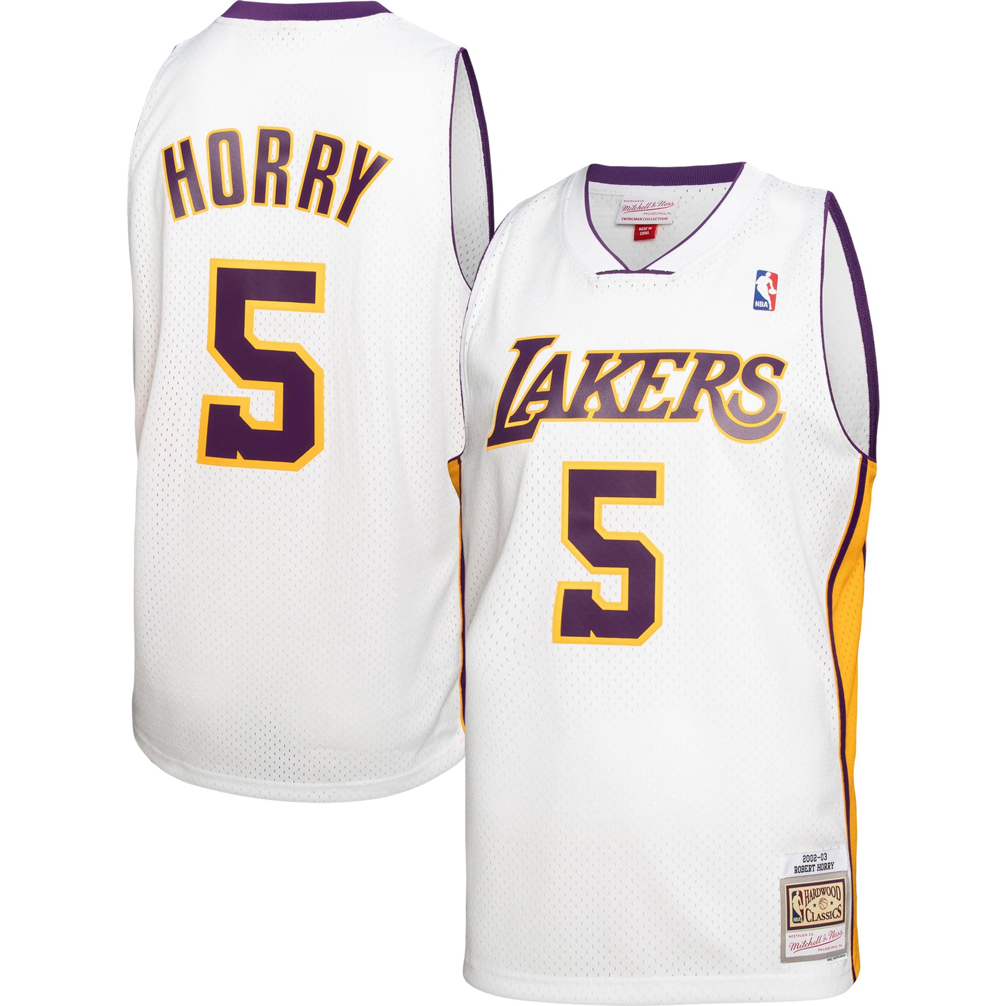 Robert Horry Los Angeles Lakers Mitchell & Ness 2001\/02 Hardwood Classics Swingman Jersey - White