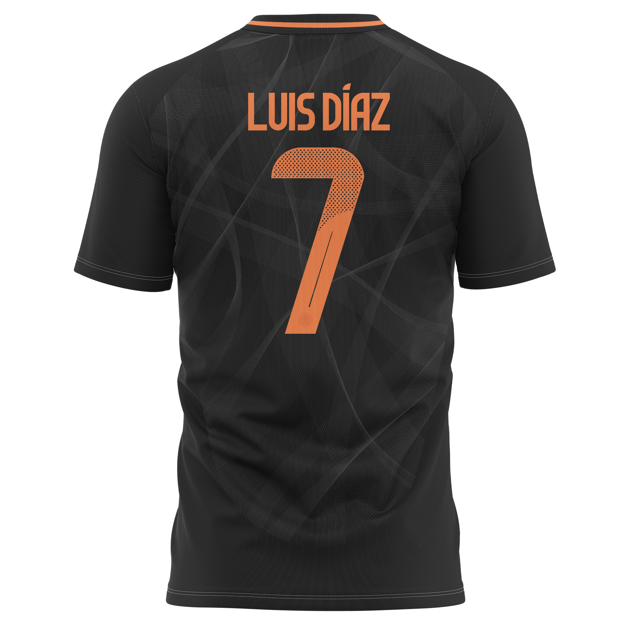 Luis Díaz 7 Colombia National Team 2024 Away Kits AOP T-shirt - Black