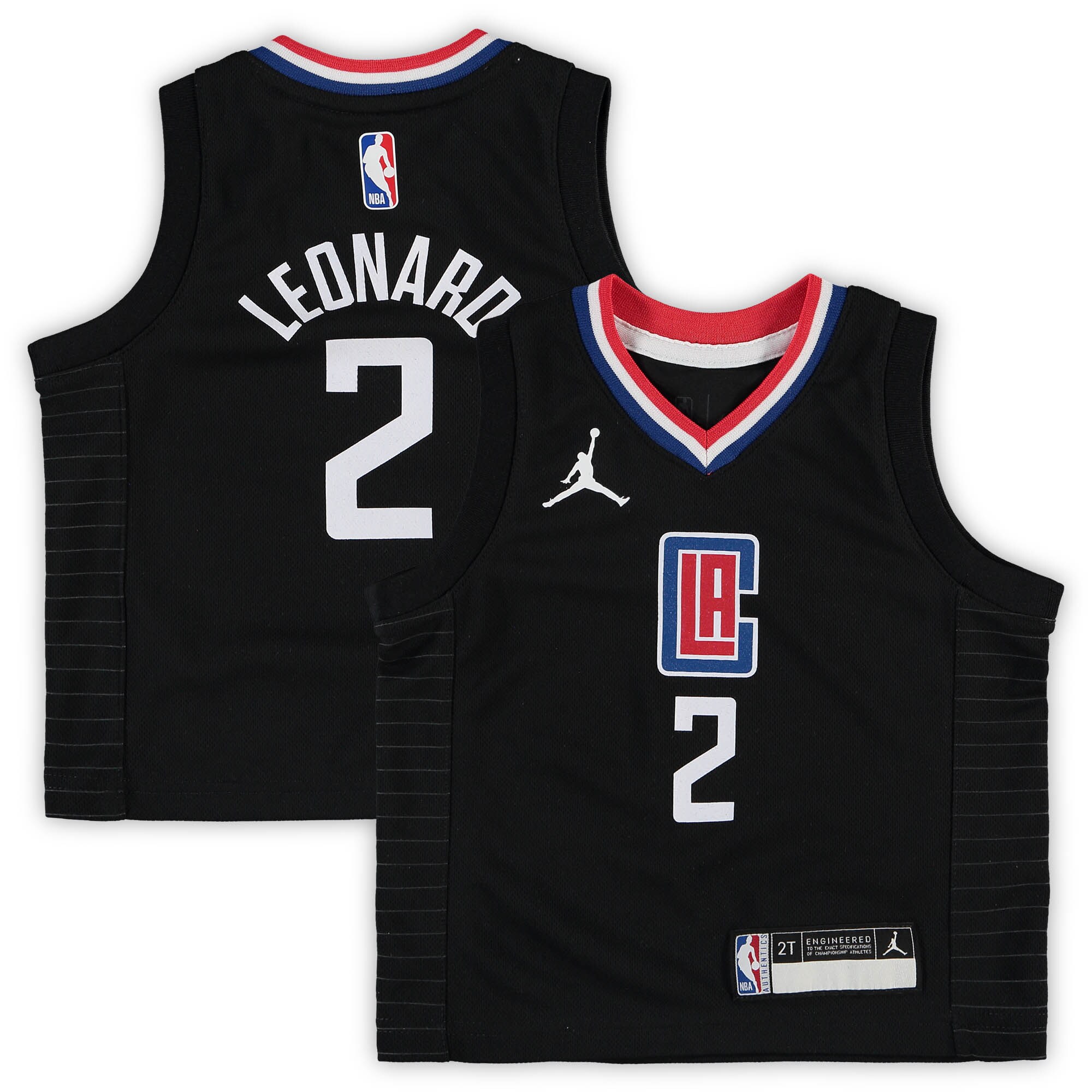 Kawhi Leonard LA Clippers Jordan Brand Toddler 2020\/21 Jersey - Black - Statement Edition