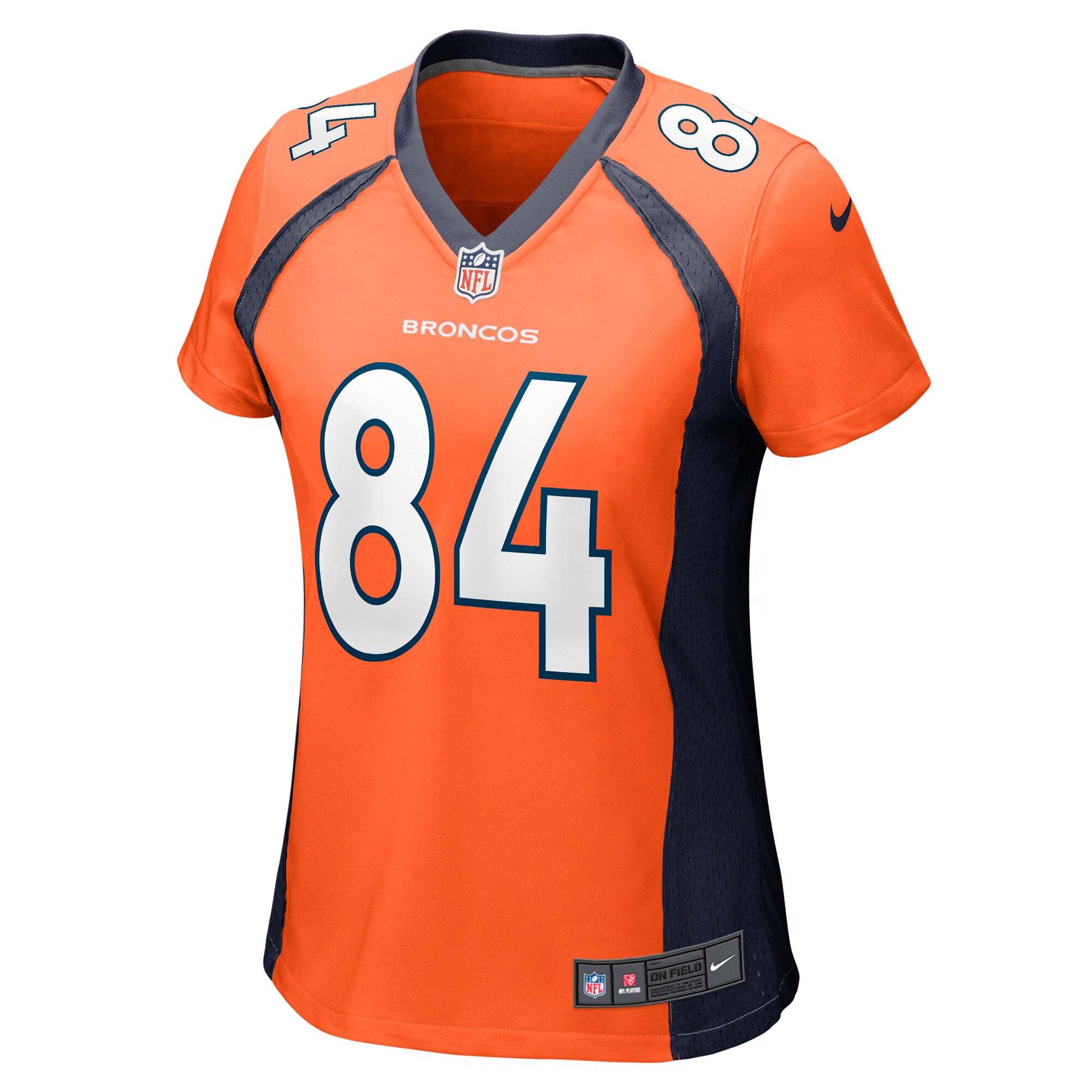 Chris Manhertz Denver Broncos  Women's Game Player Jersey - Orange
