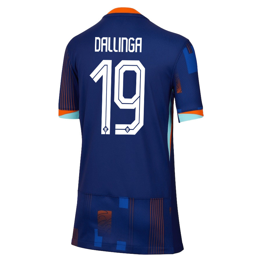 Thijs Dallinga 19 Netherlands National Team 2024/25 Away YOUTH Jersey - Navy