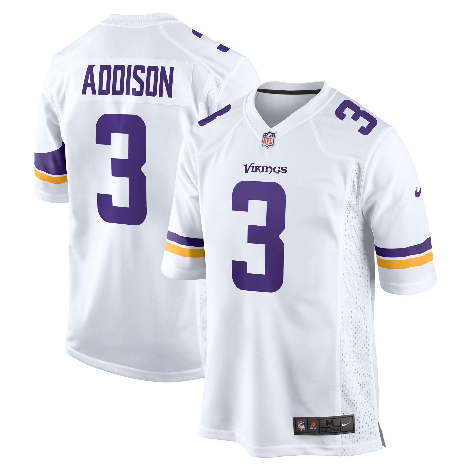 Jordan Addison Minnesota Vikings  Away Game Jersey - White