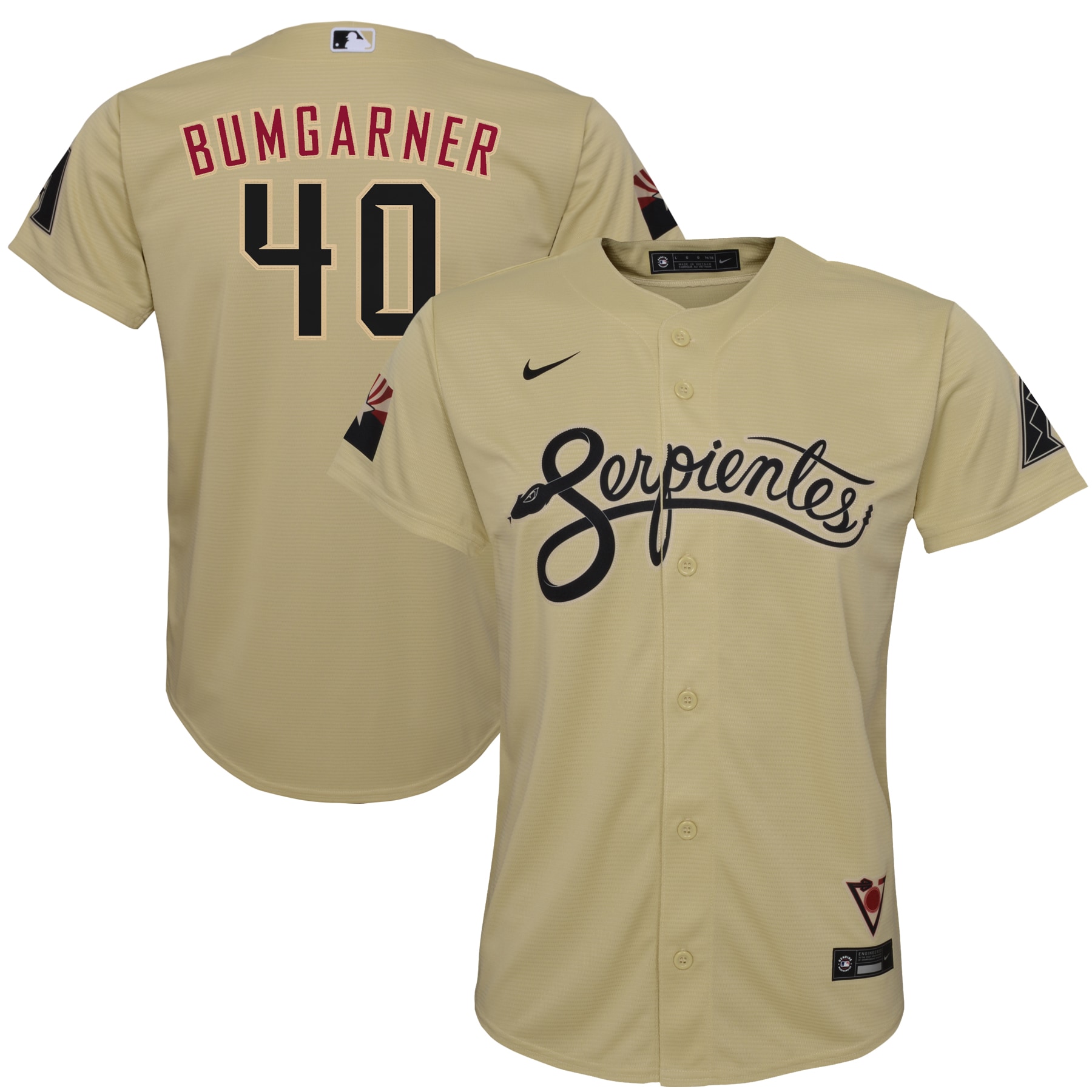 Madison Bumgarner Arizona Diamondbacks  Youth City Connect Replica Player Jersey - Sand