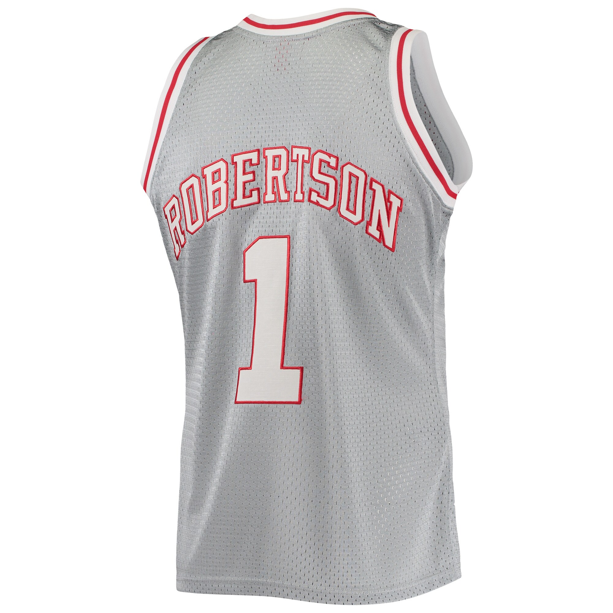 Oscar Robertson Milwaukee Bucks Mitchell & Ness 75th Anniversary 1971\/72 Hardwood Classics Swingman Jersey - Silver
