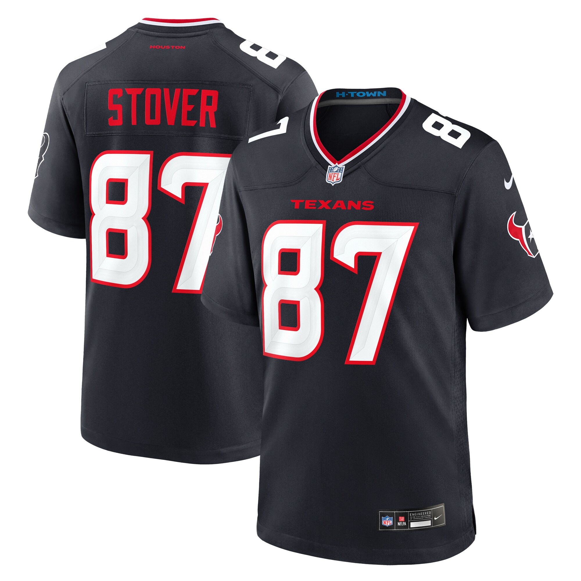 Cade Stover Houston Texans  Game Jersey -  Navy