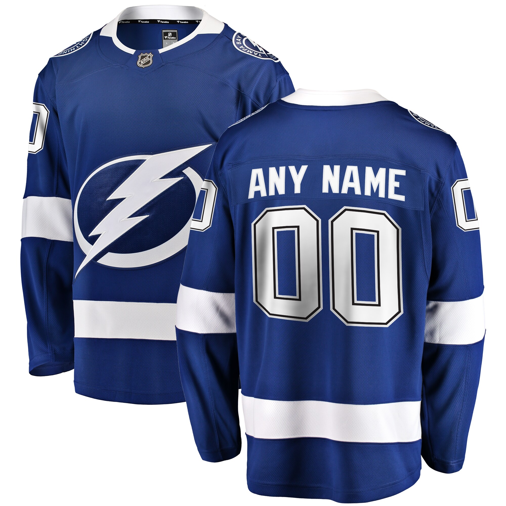 Tampa Bay Lightning Fanatics Home Breakaway Custom Jersey - Blue