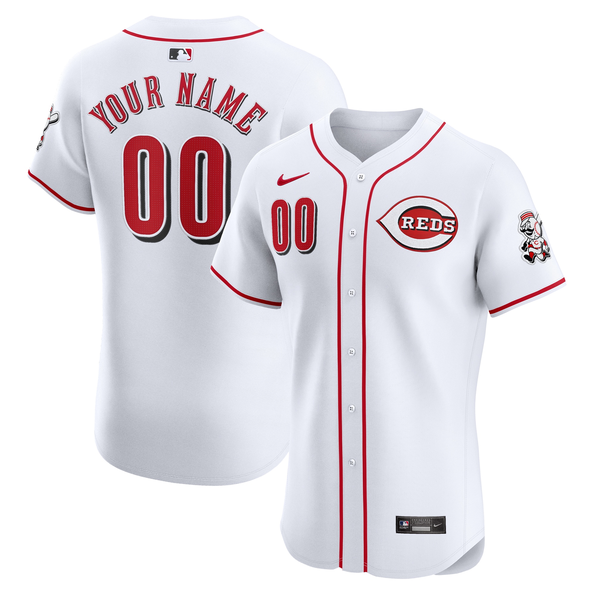 Cincinnati Reds  Home Elite Custom Jersey - White