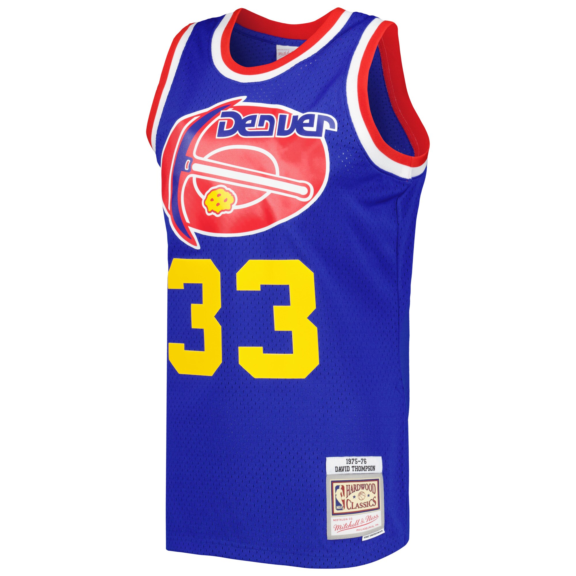 David Thompson Denver Nuggets Mitchell & Ness Hardwood Classics 1975\/76 Swingman Jersey - Royal