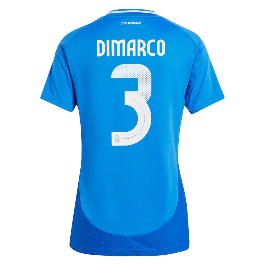Federico Dimarco 3 Italy National Team 2024 Home Women Jersey - Blue