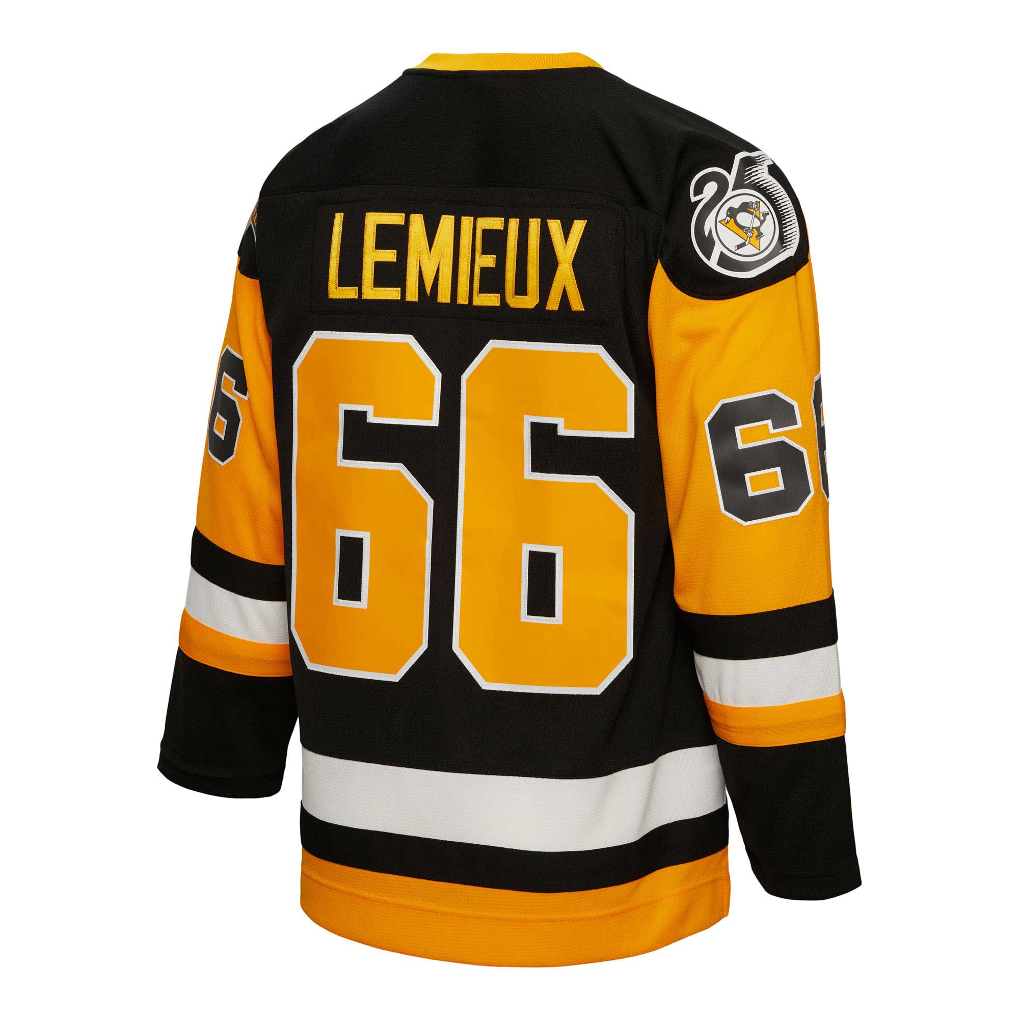 Mario Lemieux Pittsburgh Penguins Mitchell & Ness Captain Patch 1991\/92 Blue Line Player Jersey - Black